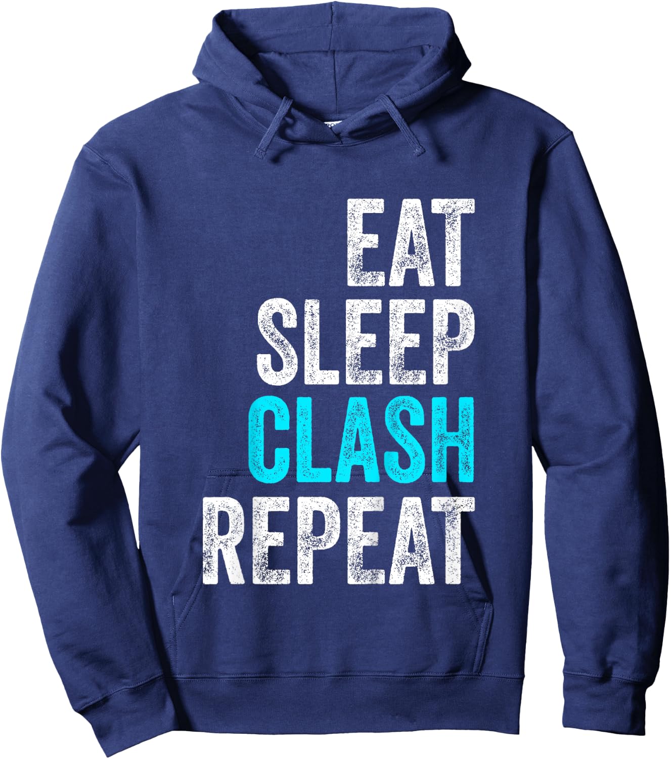 Eat Sleep Clash Repeat Kids Present Child Gamer Boys Girls Hoodie - Hoodie | Navy