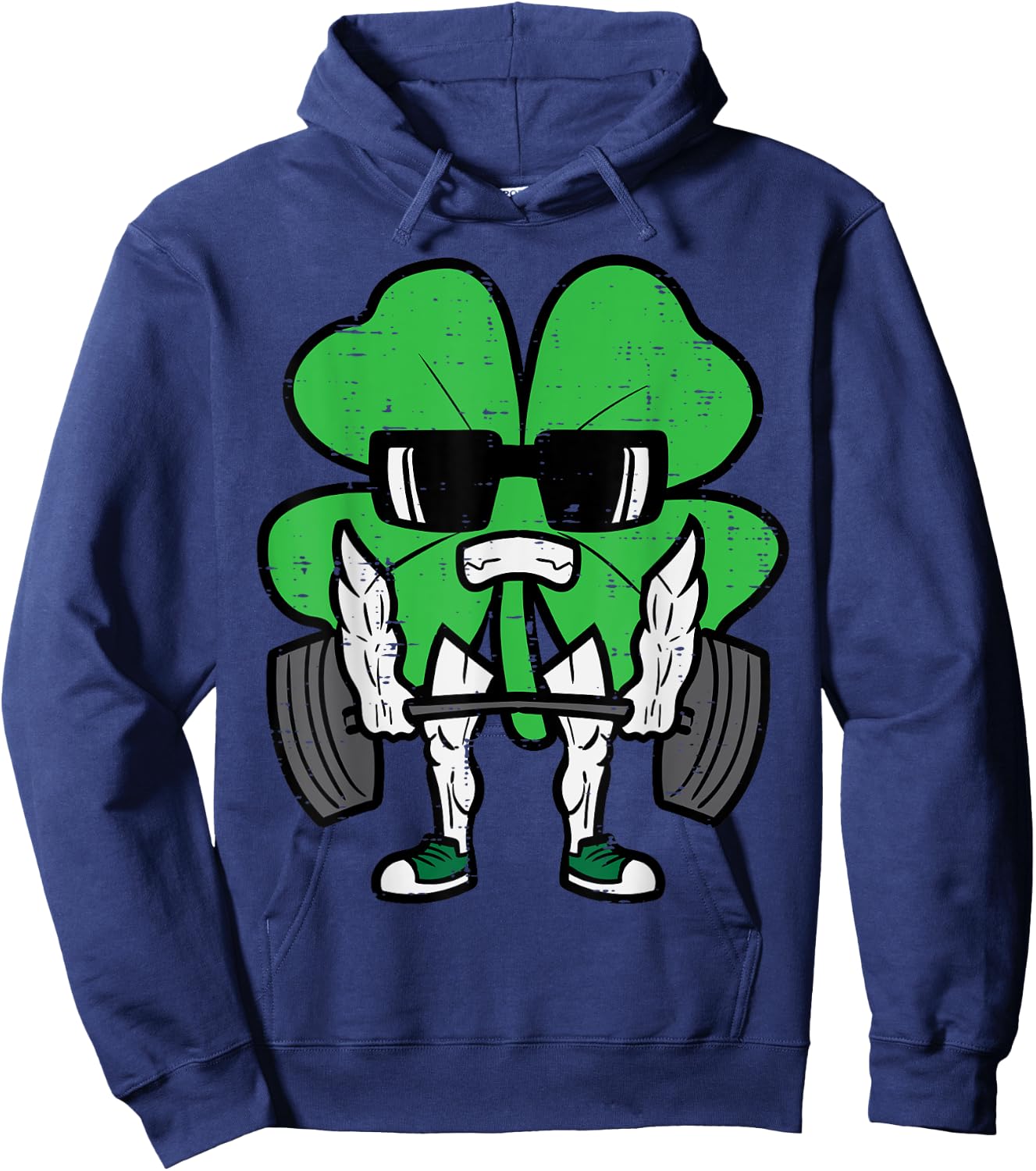 St Patricks Day Weightlift Saint Paddys Gym Men Women Kids Hoodie - Hoodie | Navy