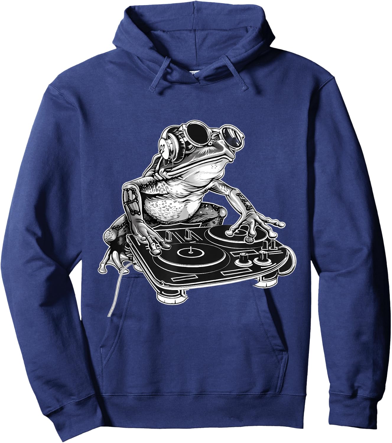 Frog Music DJ Music Producer Turntable DJ Frog Beatmaker Hoodie - Hoodie | Navy