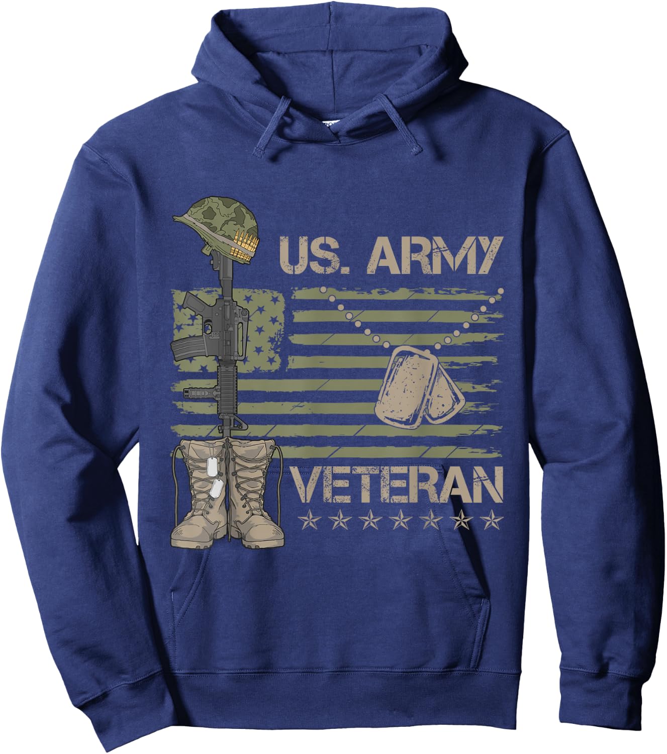 U.S. Army Veteran Flag Hoodie - Hoodie | Navy