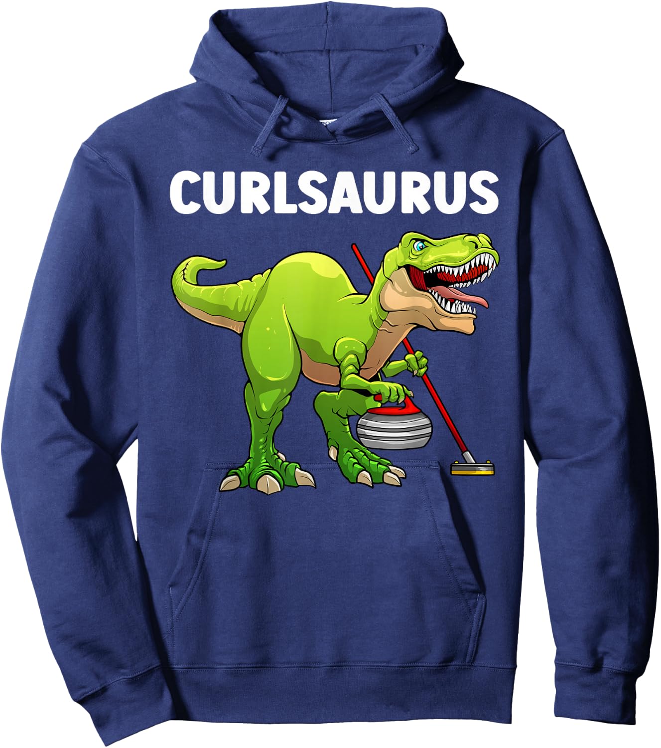 Funny Curling Art Women Curler Curling Sport Lover Hoodie - Hoodie | Navy