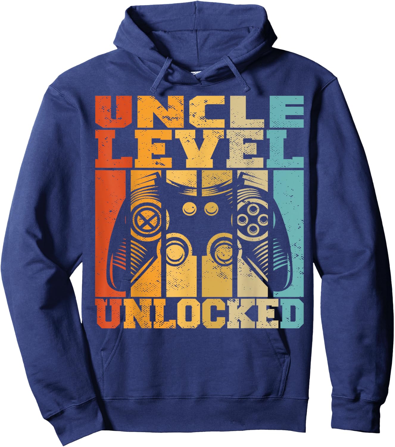 Uncle Level Unlocked Baby Announcement Uncle Gamer Hoodie - Hoodie | Navy