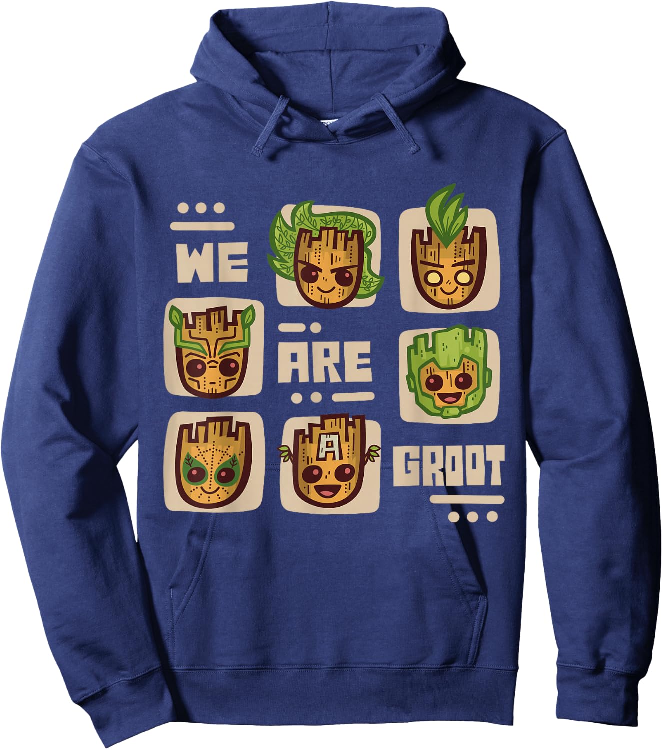 Marvel 85th Anniversary We are Groot Super Hero Impressions Hoodie - Hoodie | Navy