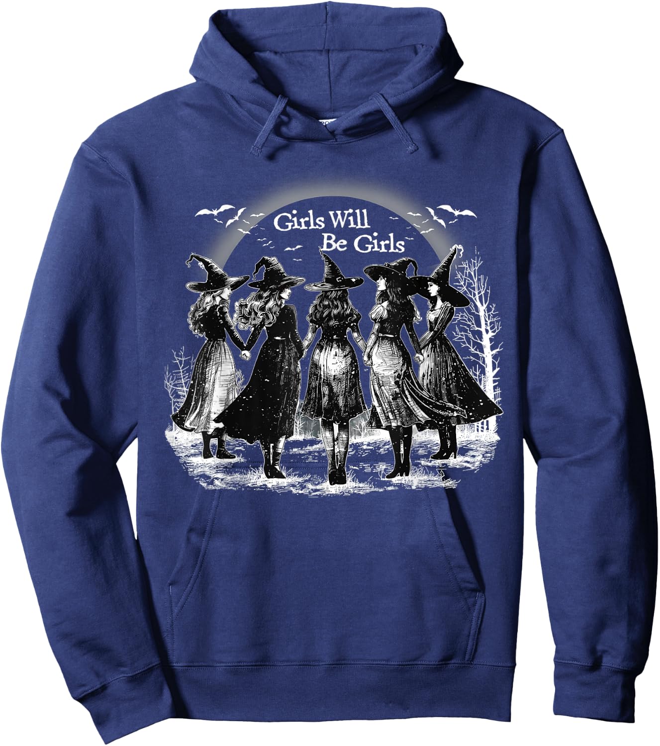 Girl Will Be Girls Spooky Season Witches Witch Halloween Hoodie - Hoodie | Navy