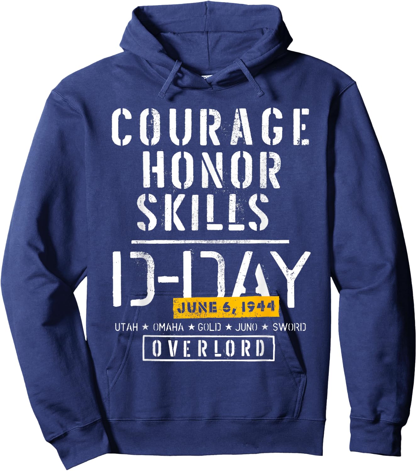 D-Day Overlord Normandy Landing 1944 Remembrance Hoodie - Hoodie | Navy