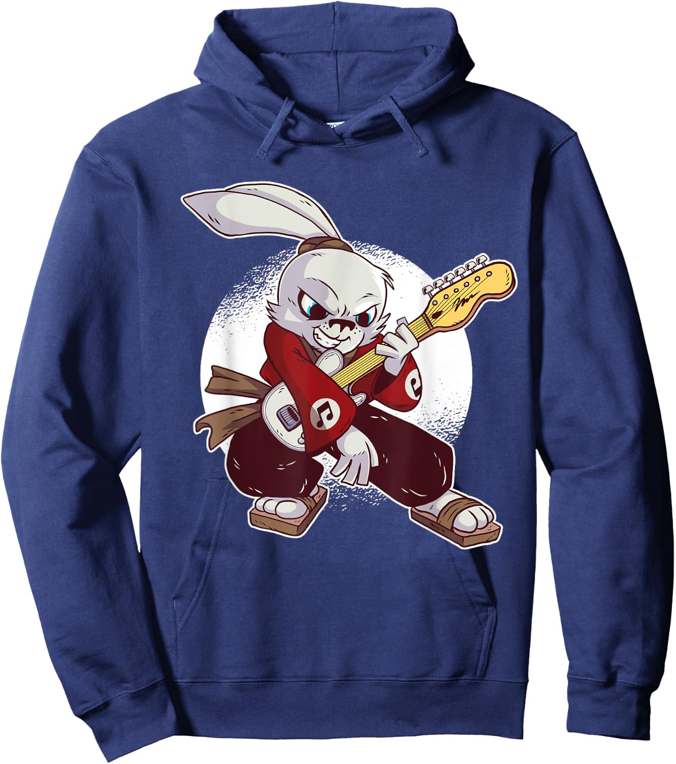 Rabbit Bunny Guitarist Guitar Music Musician Hoodie - Hoodie | Navy