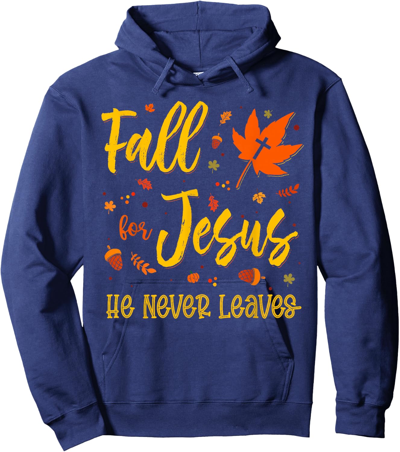 Christian Sayings Thanksgiving Halloween Jesus Religious Hoodie - Hoodie | Navy