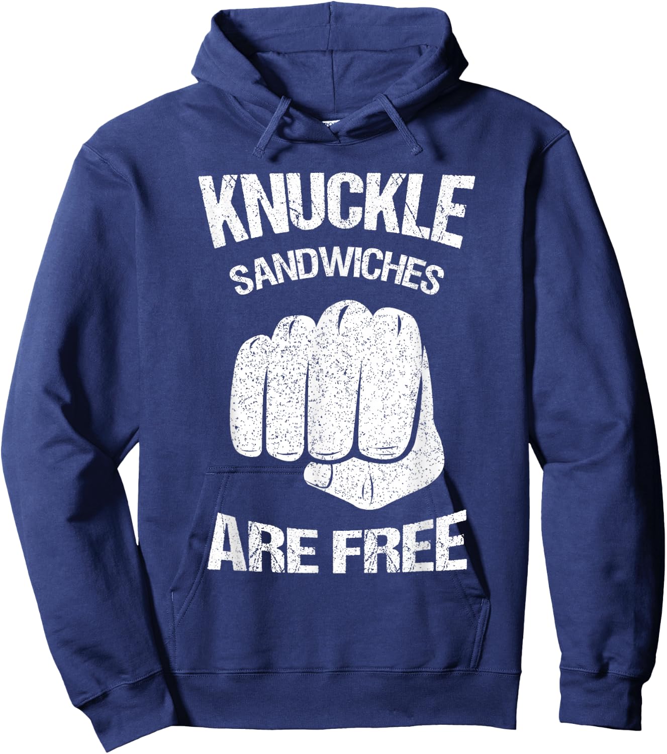 Funny Prank Text Design - Knuckle Sandwich - Sarcasm - Prank Hoodie - Hoodie | Navy