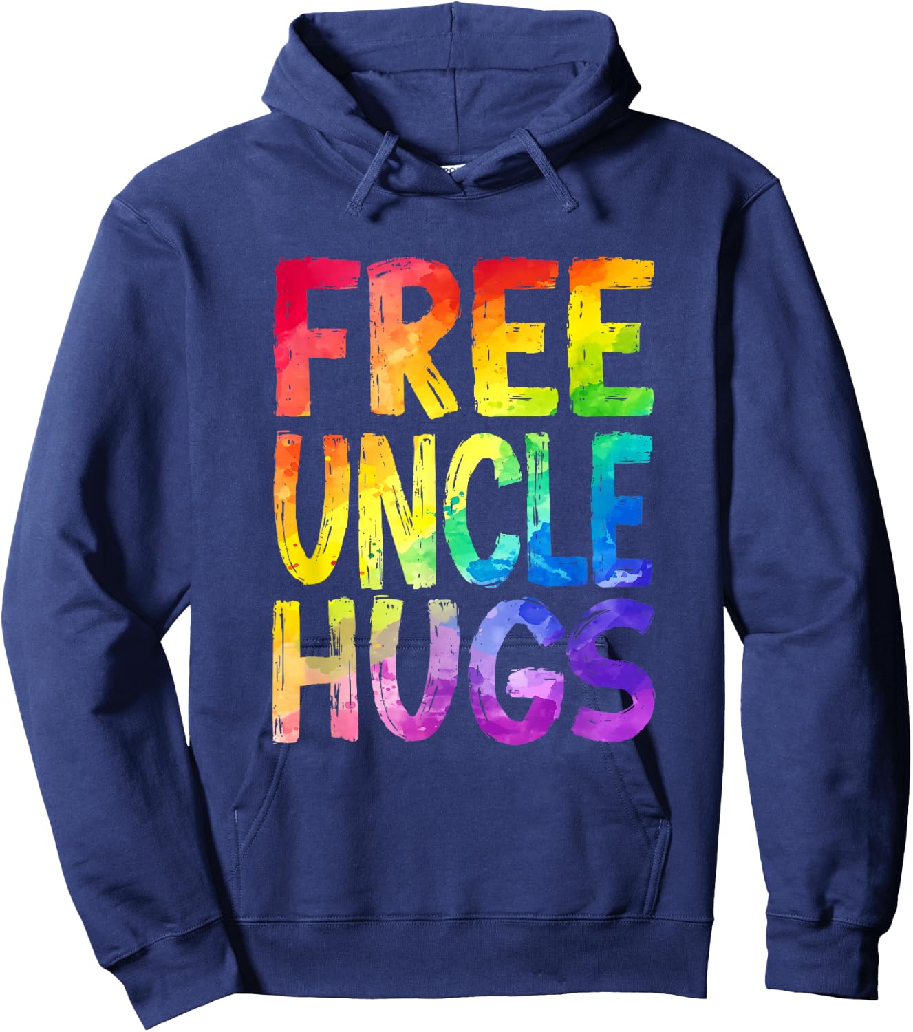 Free Uncle Hugs Lgbt Pride Lgbtq Lesbian Gay Rainbow Hoodie - Hoodie | Navy