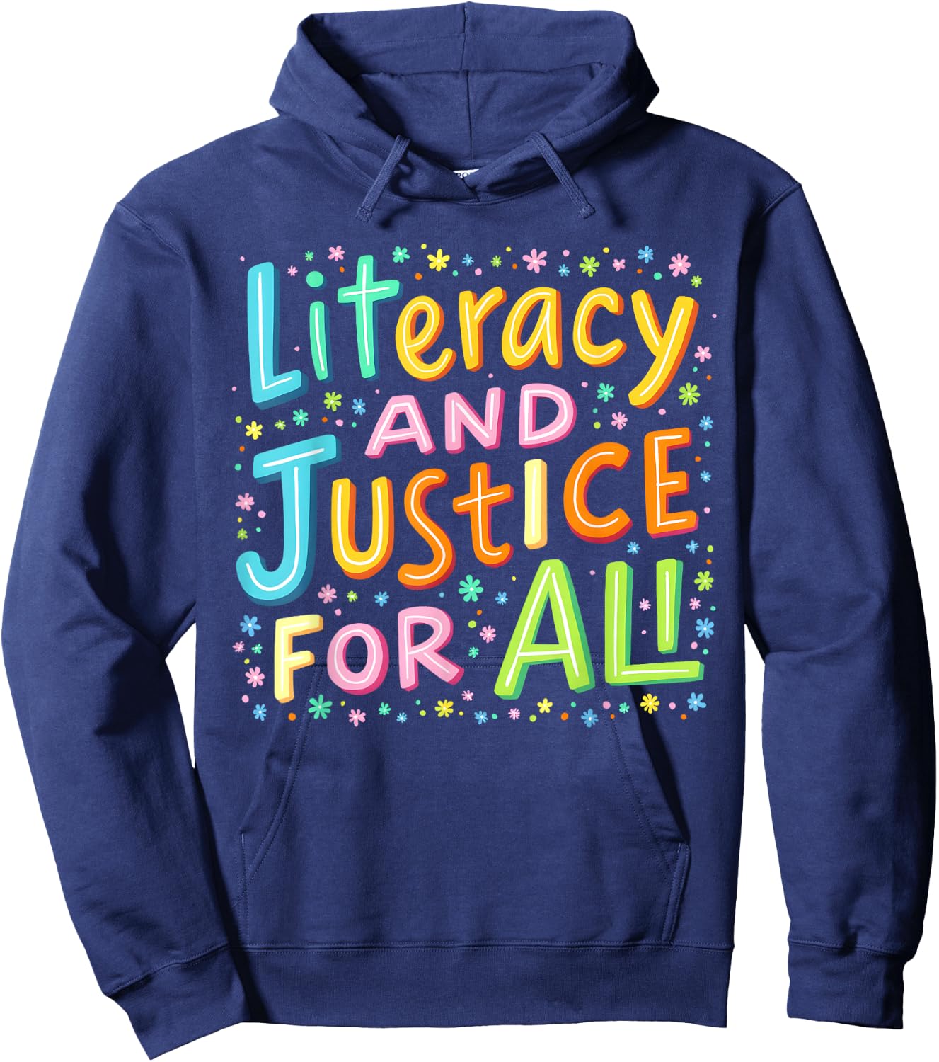 Literacy And Justice For All Protect Banned Books Library Hoodie - Hoodie | Navy
