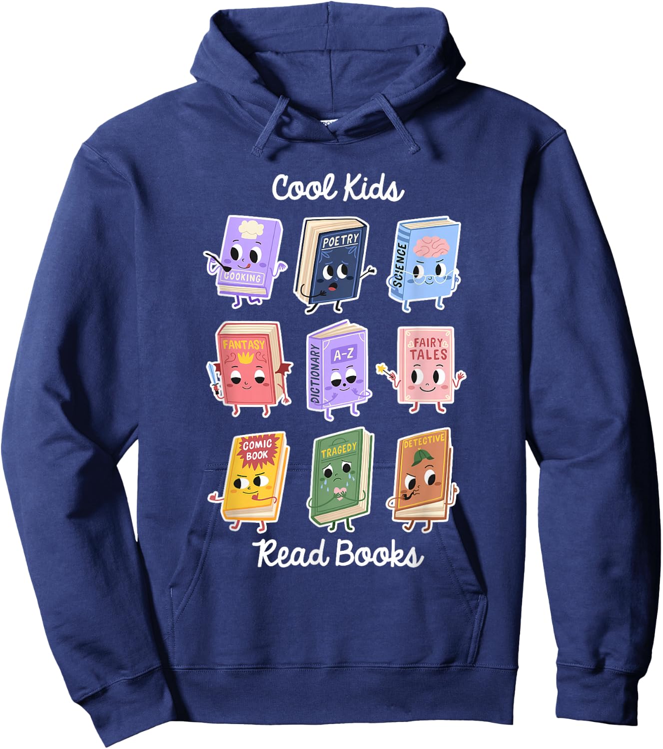 Cool Kids Read Books Apparel Hoodie - Hoodie | Navy