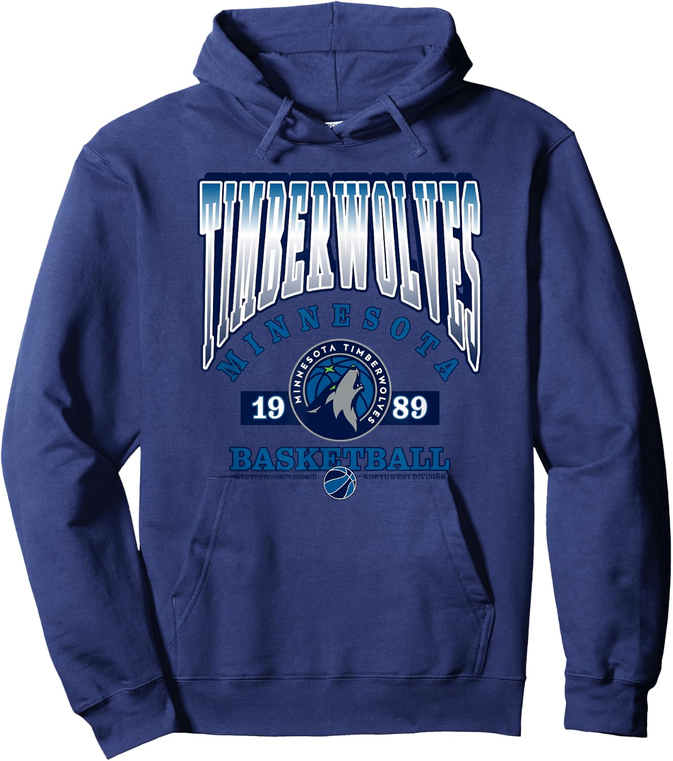 Minnesota Timberwolves NBA Homecourt Advantage - Black, -Adults, Small, Short Sleeve, Polyester, , Classic Fit, Letter Print Hoodie - Hoodie | Navy