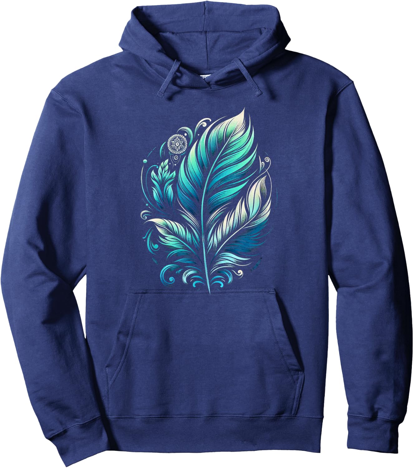 Spiritual Feather Hoodie - Hoodie | Navy