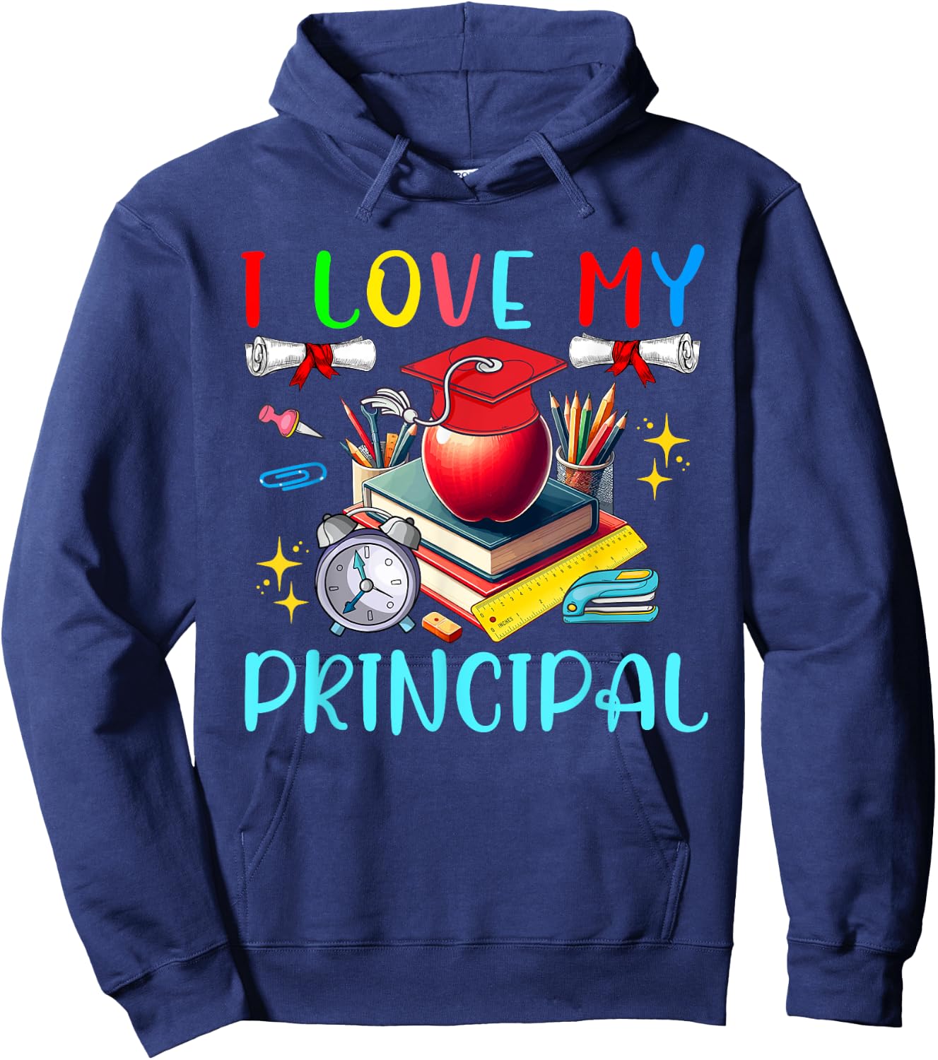 I Love My Principal Matching Kids Students Graduate Lover Hoodie - Hoodie | Navy