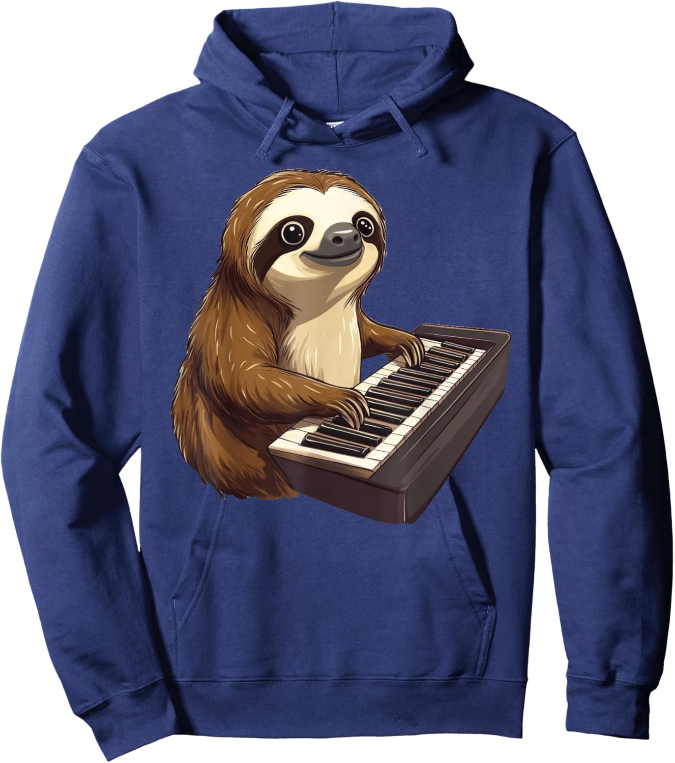 Cute Sloth Playing Piano Sloths Musician Music Hoodie - Hoodie | Navy