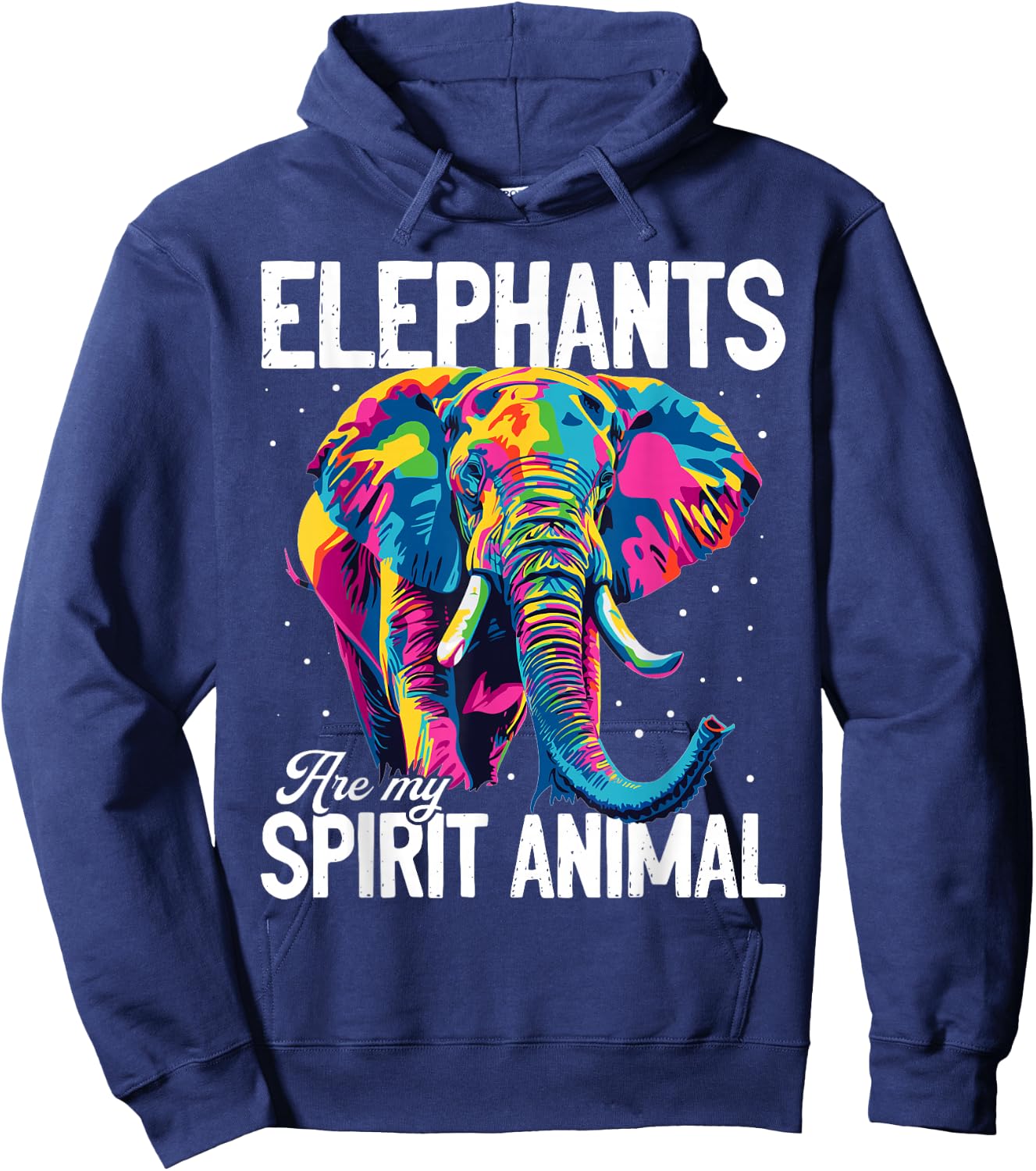 Funny Elephant Animal Elephants are my spirit animal Hoodie - Hoodie | Navy