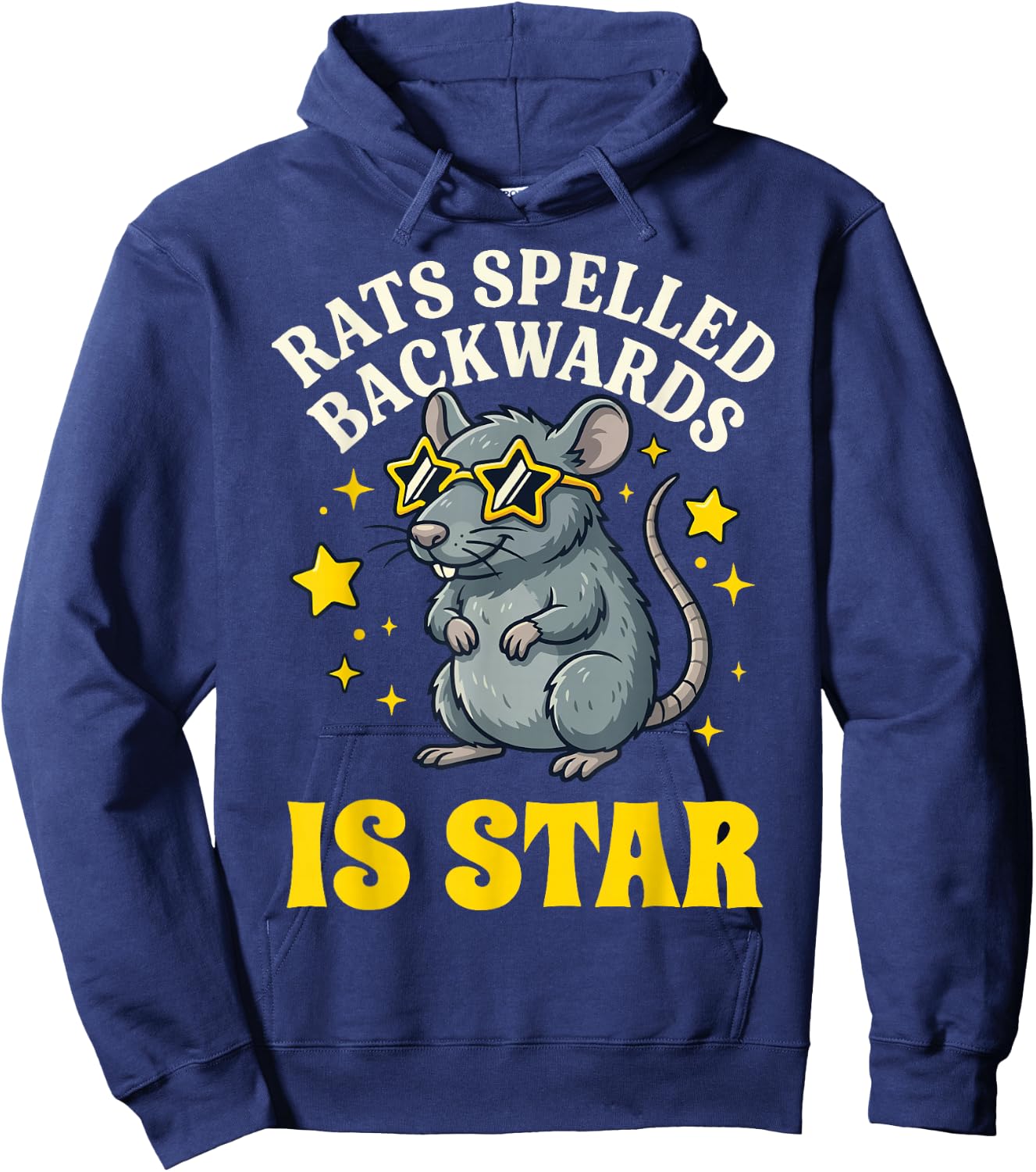 Rats Spelled Backwards is Star Hoodie - Hoodie | Navy