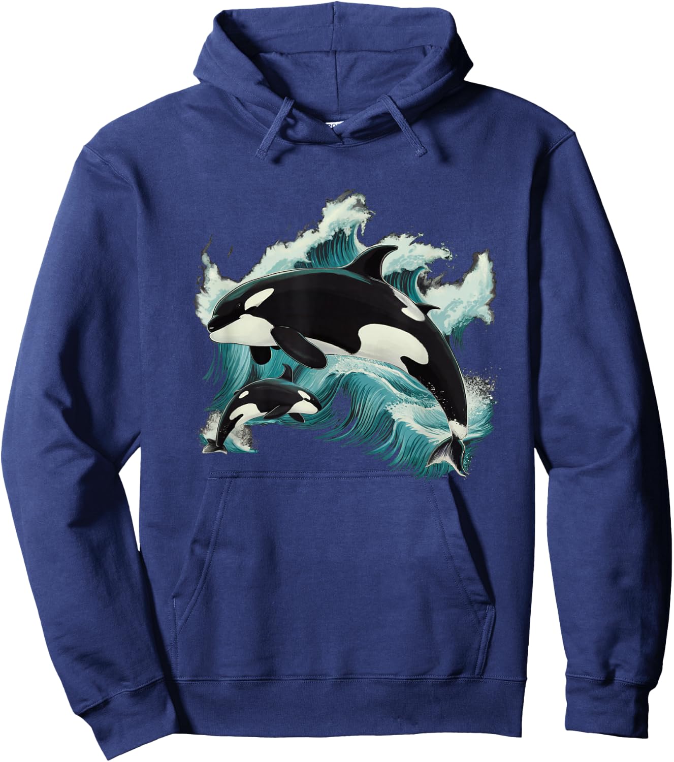 Kids Whale Orca Hoodie - Hoodie | Navy