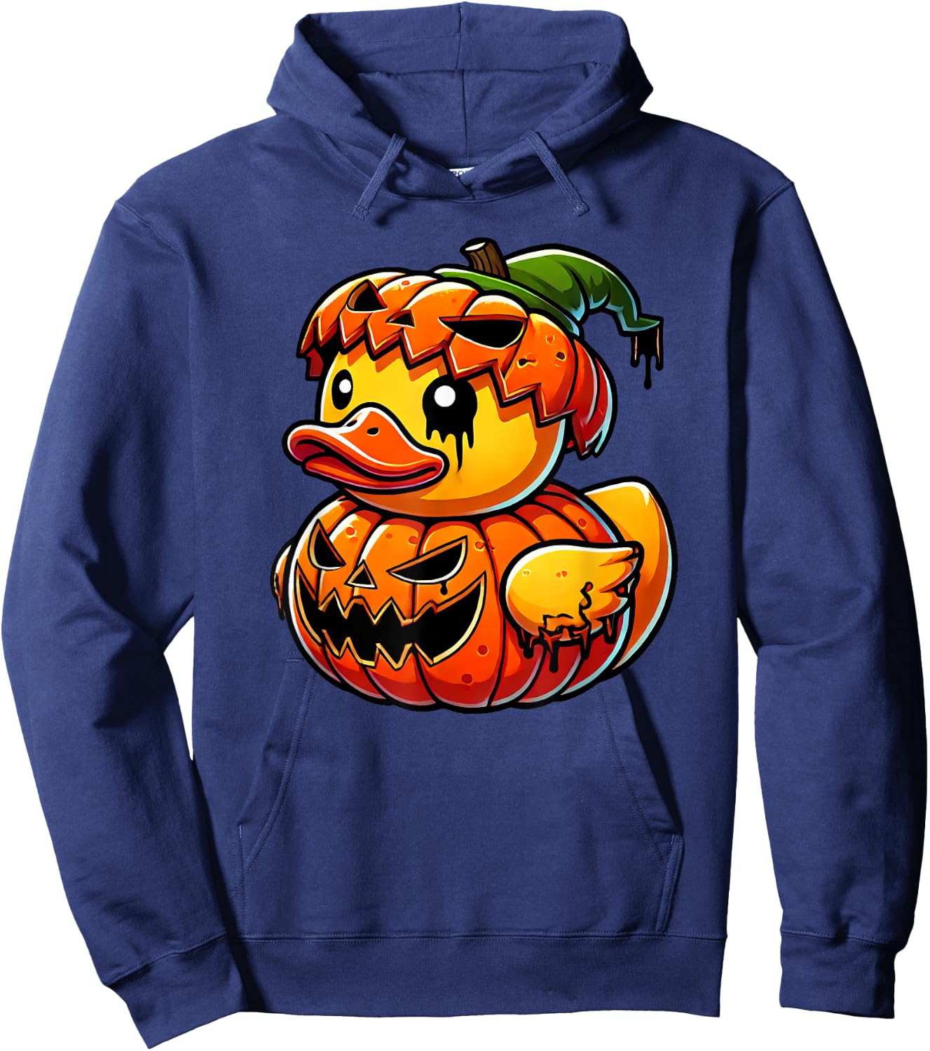 Funny Duck Pumpkin Halloween Costume Boys Girls Kids Hoodie - Hoodie | Navy