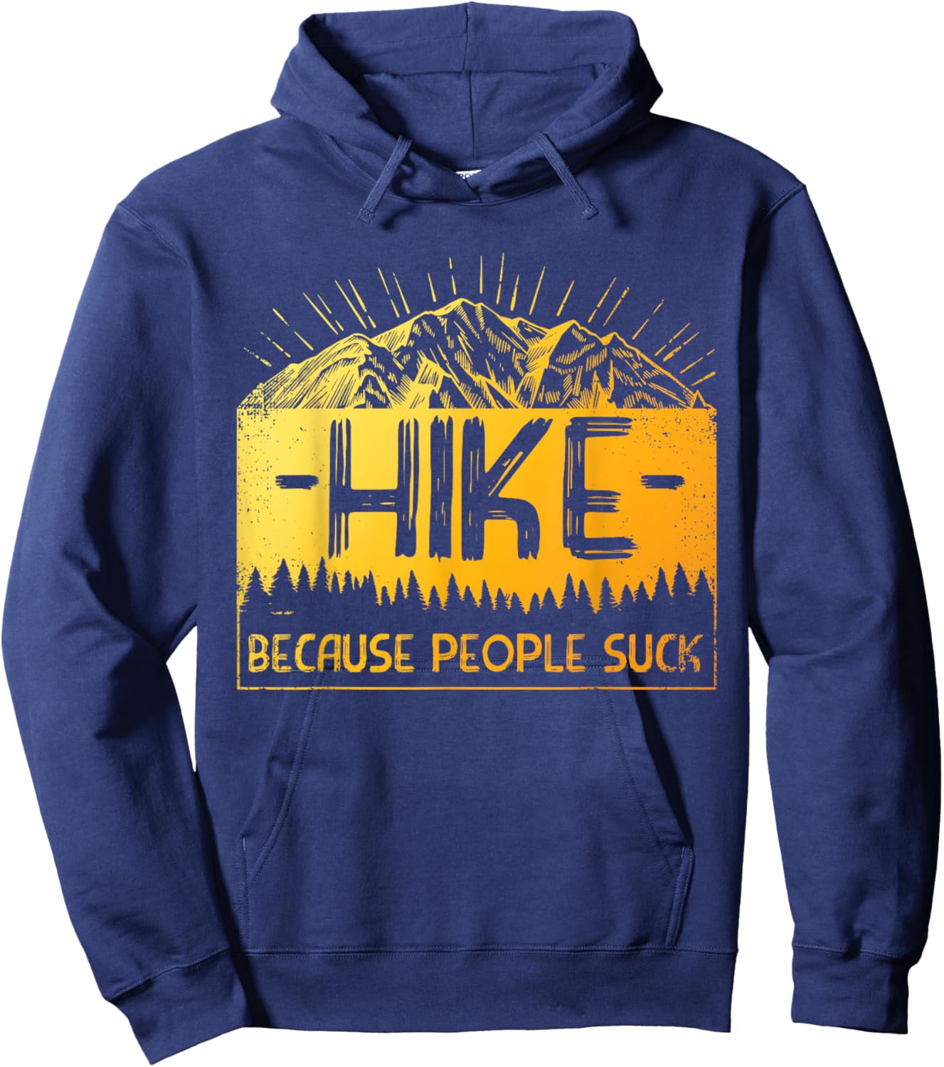 Funny Hiking Art Women Hiker Camping Nature Hiking Hoodie - Hoodie | Navy