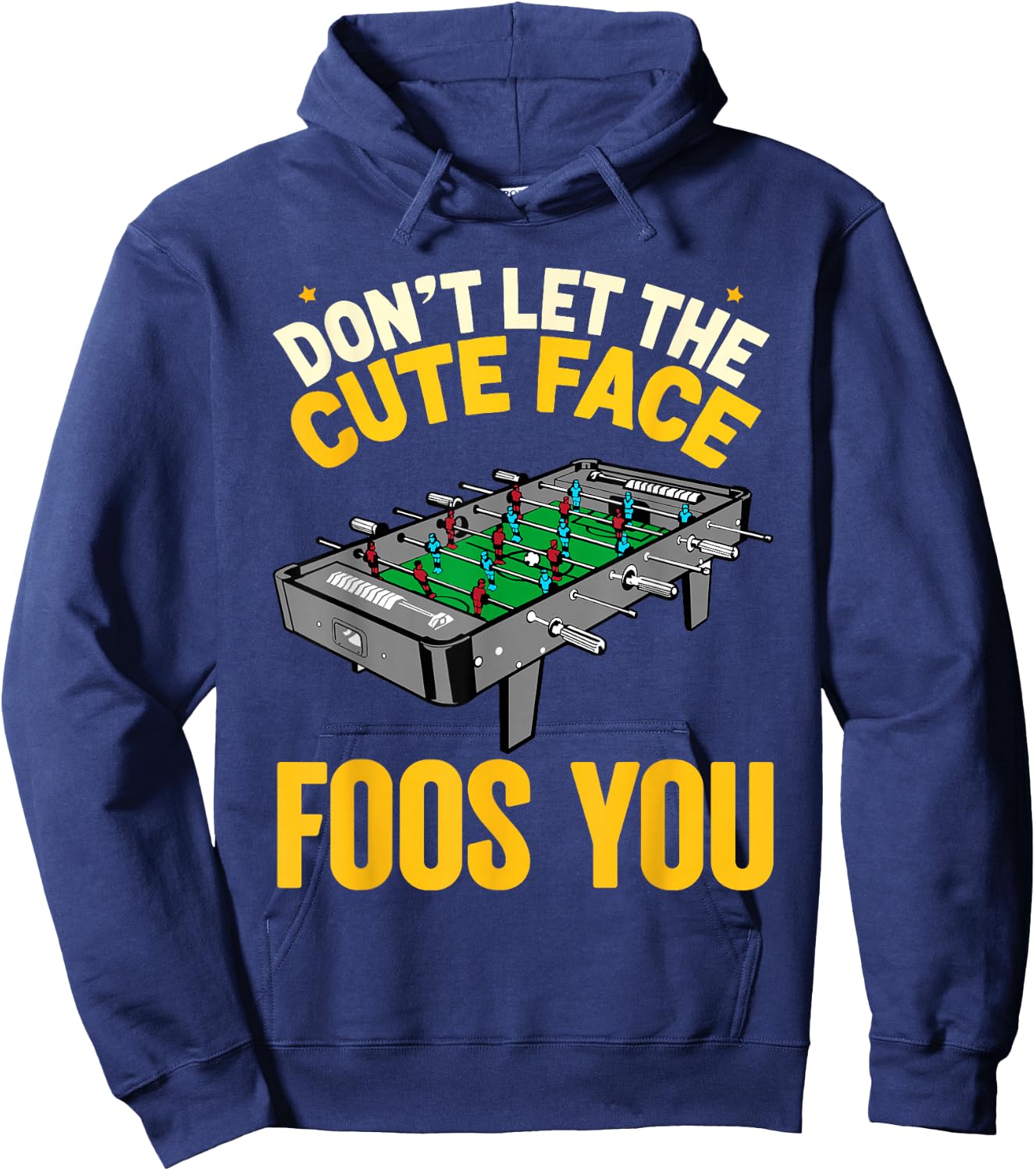 Cute Face Foos You Table Football Soccer Foosball Player Hoodie - Hoodie | Navy