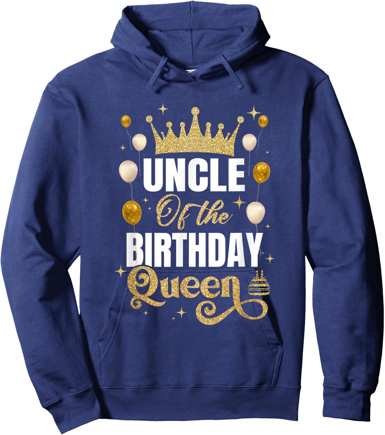 Uncle Of The Birthday Queen Women Girls Bday Party Hoodie - Hoodie | Navy