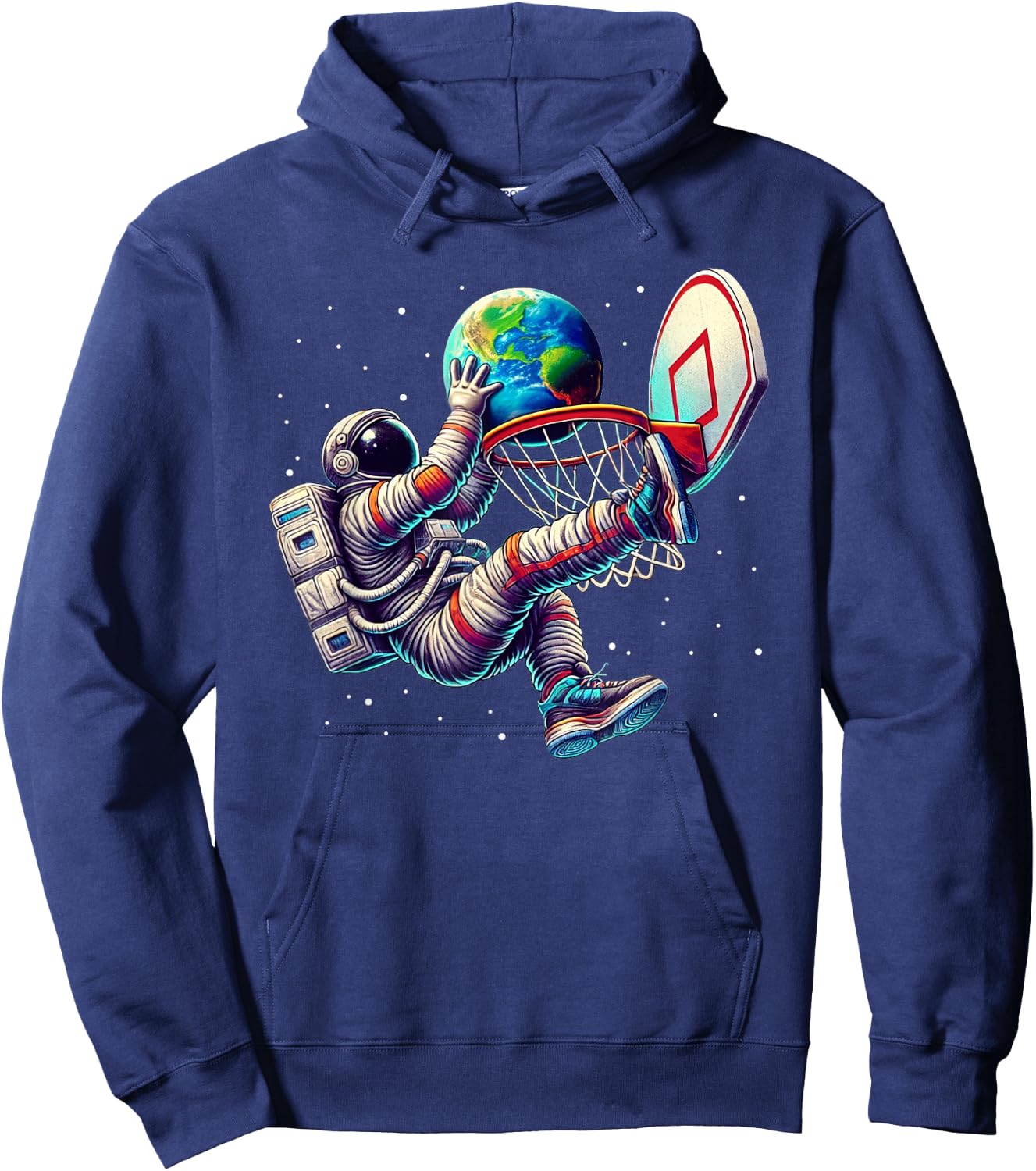 Astronaut Basketball Men Women Kids Outer Space Hoodie - Hoodie | Navy