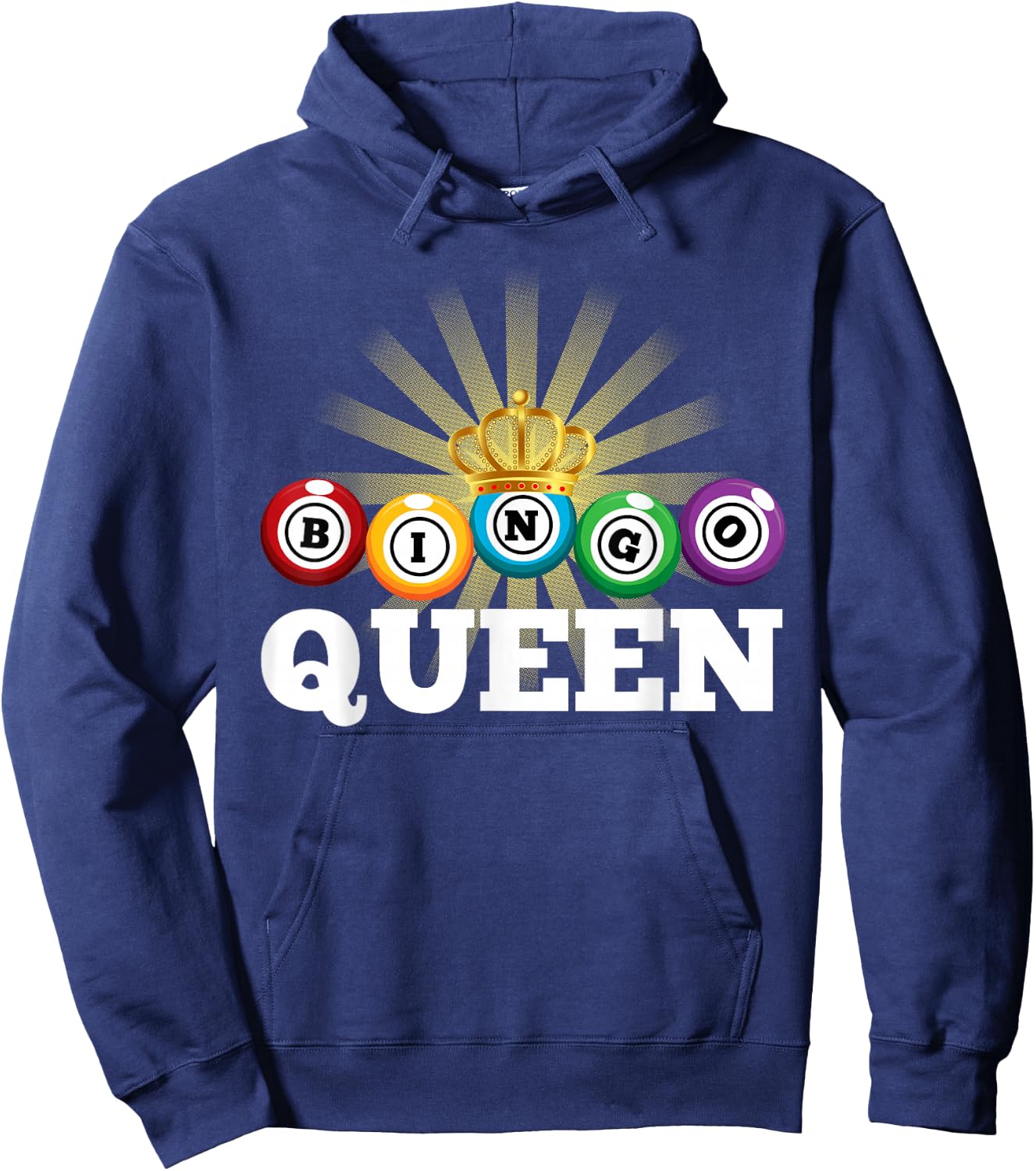 Bingo Queen Design Girls Bingo Lover Bingo Player Hoodie - Hoodie | Navy
