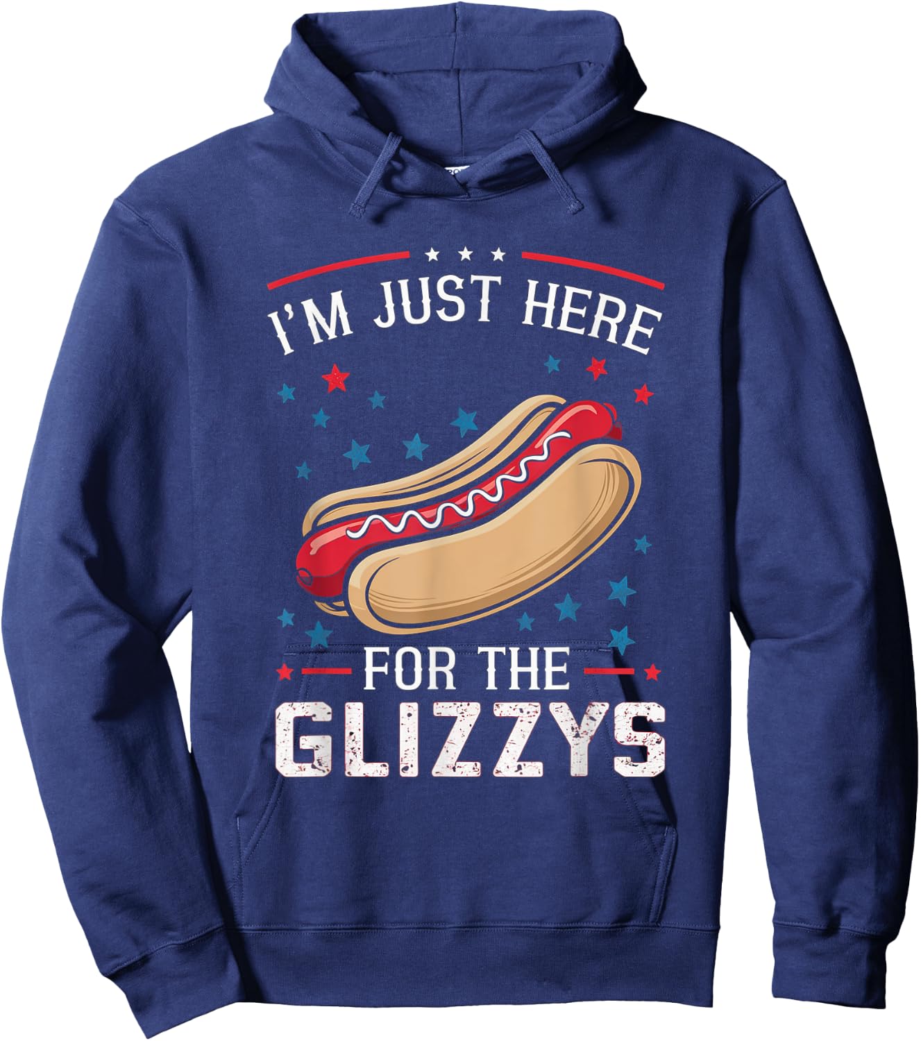I'm Just Here for the Glizzys Hoodie - Hoodie | Navy