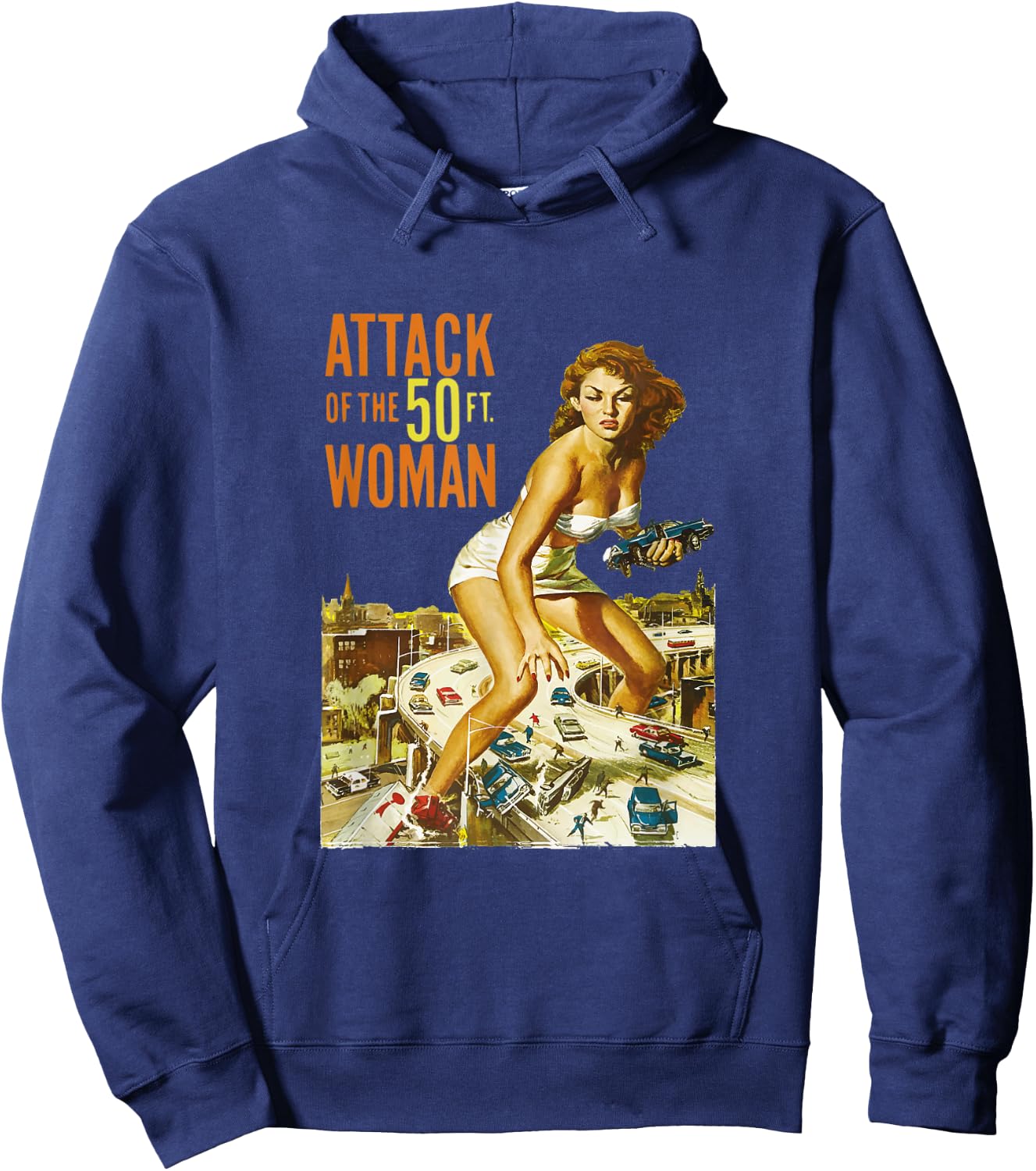 Attack Of The 50 Foot Woman Hoodie - Hoodie | Navy