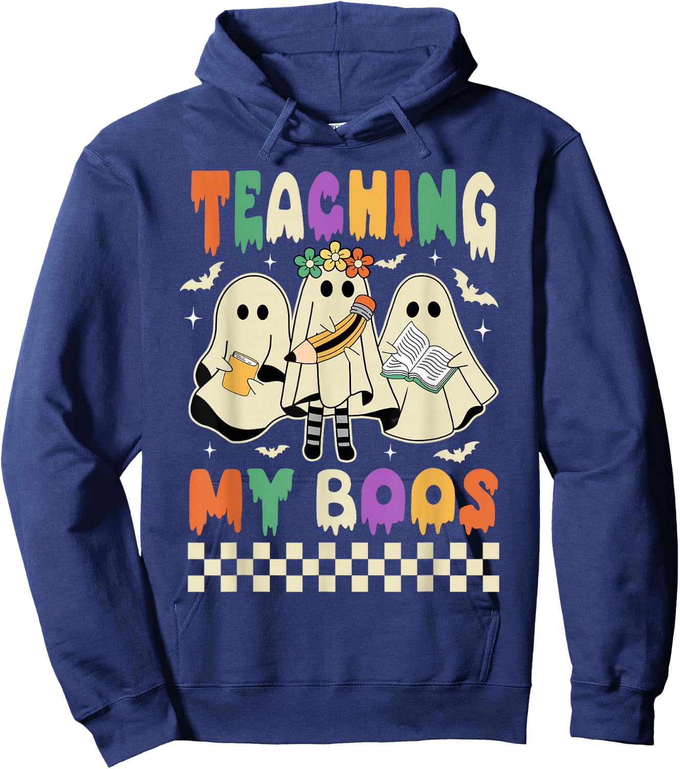 Halloween Teaching My Boos Cute Ghost Teacher Life Costume Hoodie - Hoodie | Navy