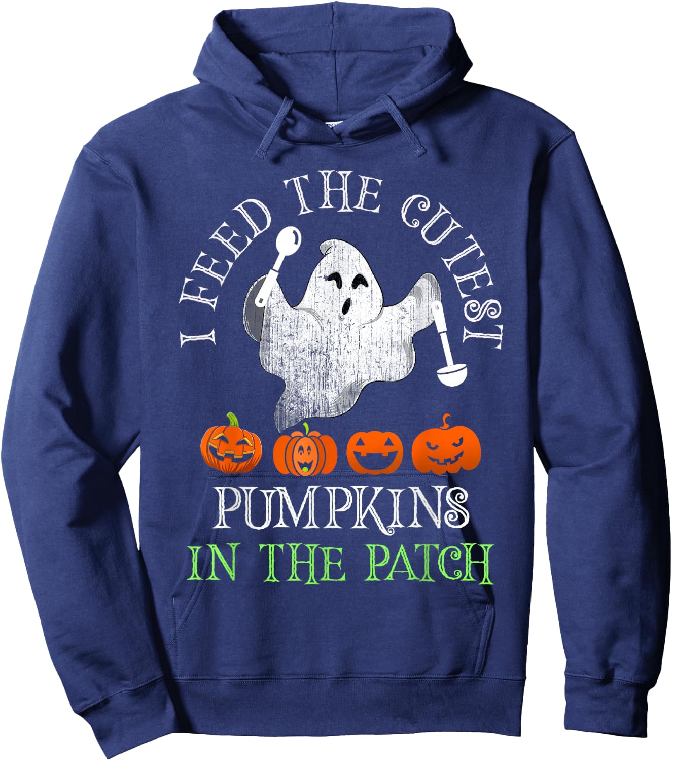 Halloween LUNCH LADY Squad School Food Service Boo Crew Hoodie - Hoodie | Navy
