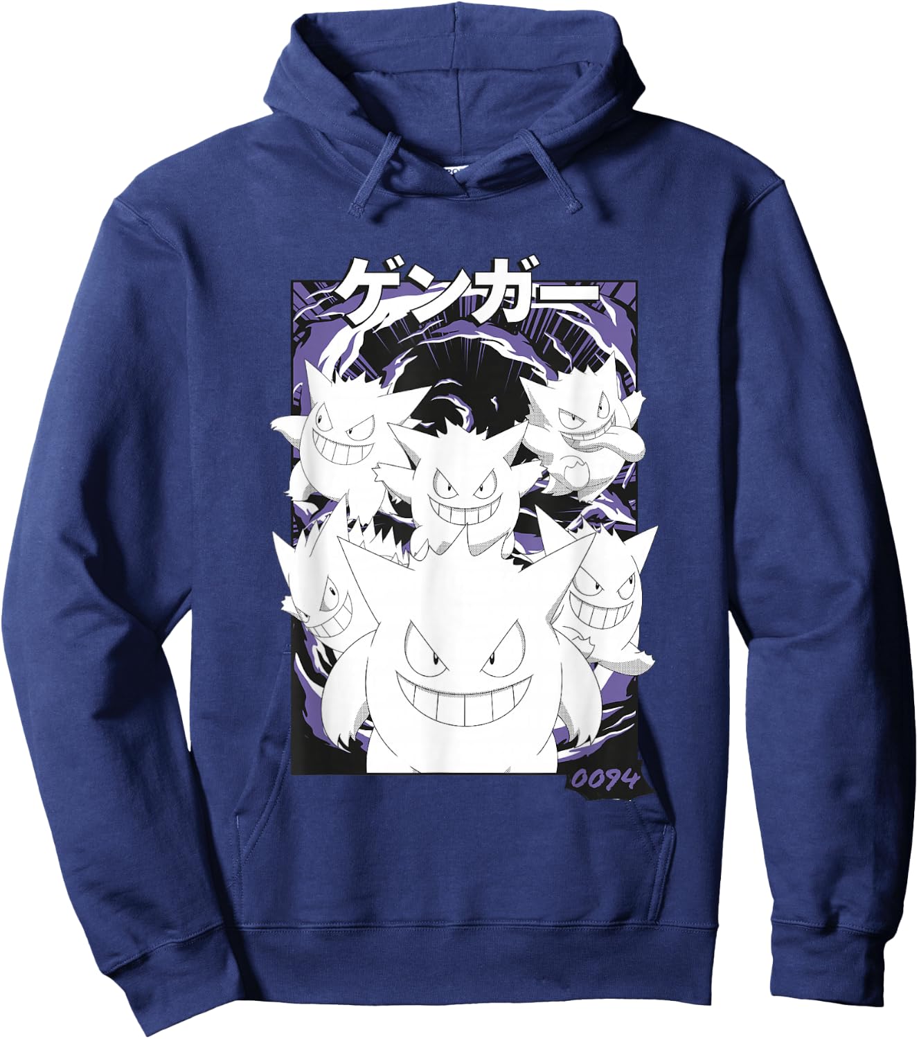 Pokémon Gengar 0094 Multiple Faces Vintage Poster Hoodie - Hoodie | Navy