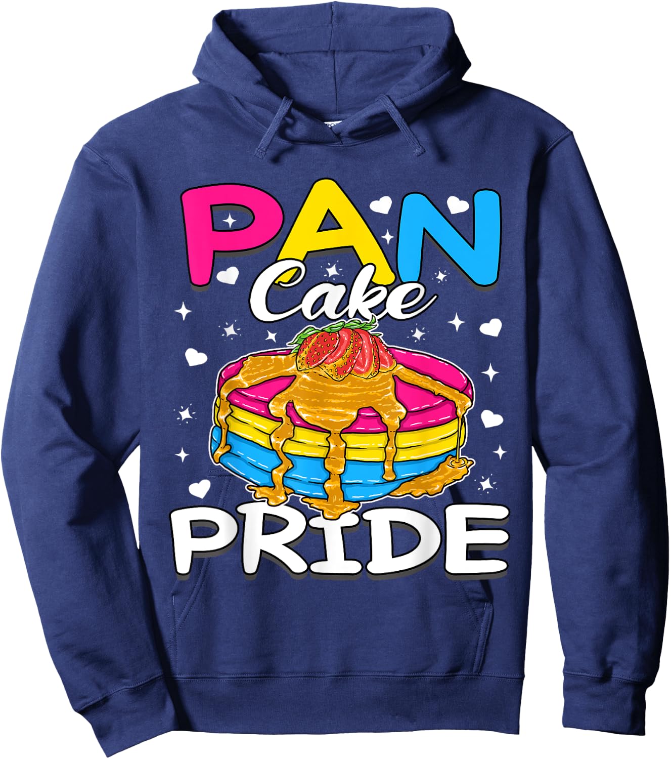 Pansexual Pride Funny Pan Cake Hoodie - Hoodie | Navy