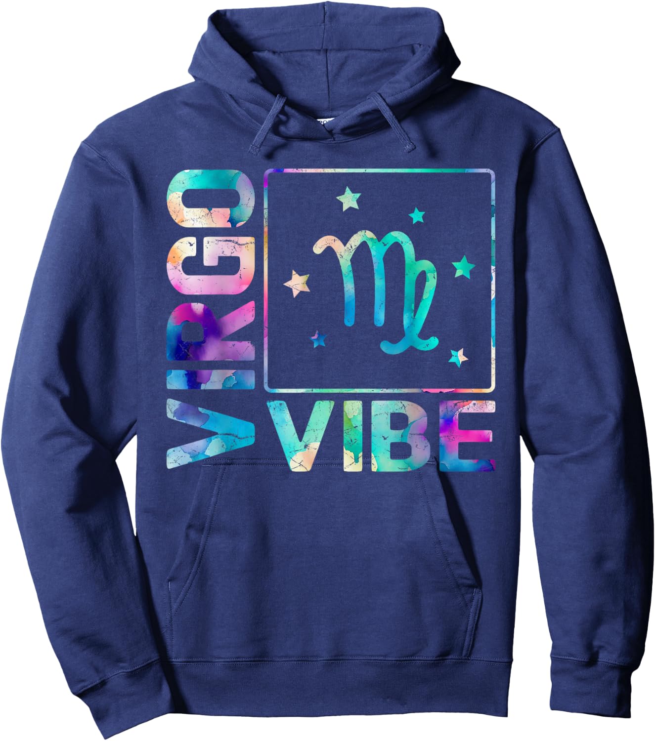 Virgo Vibe Cool Tie-Dye Zodiac Gifts, Virgo Hoodie - Hoodie | Navy