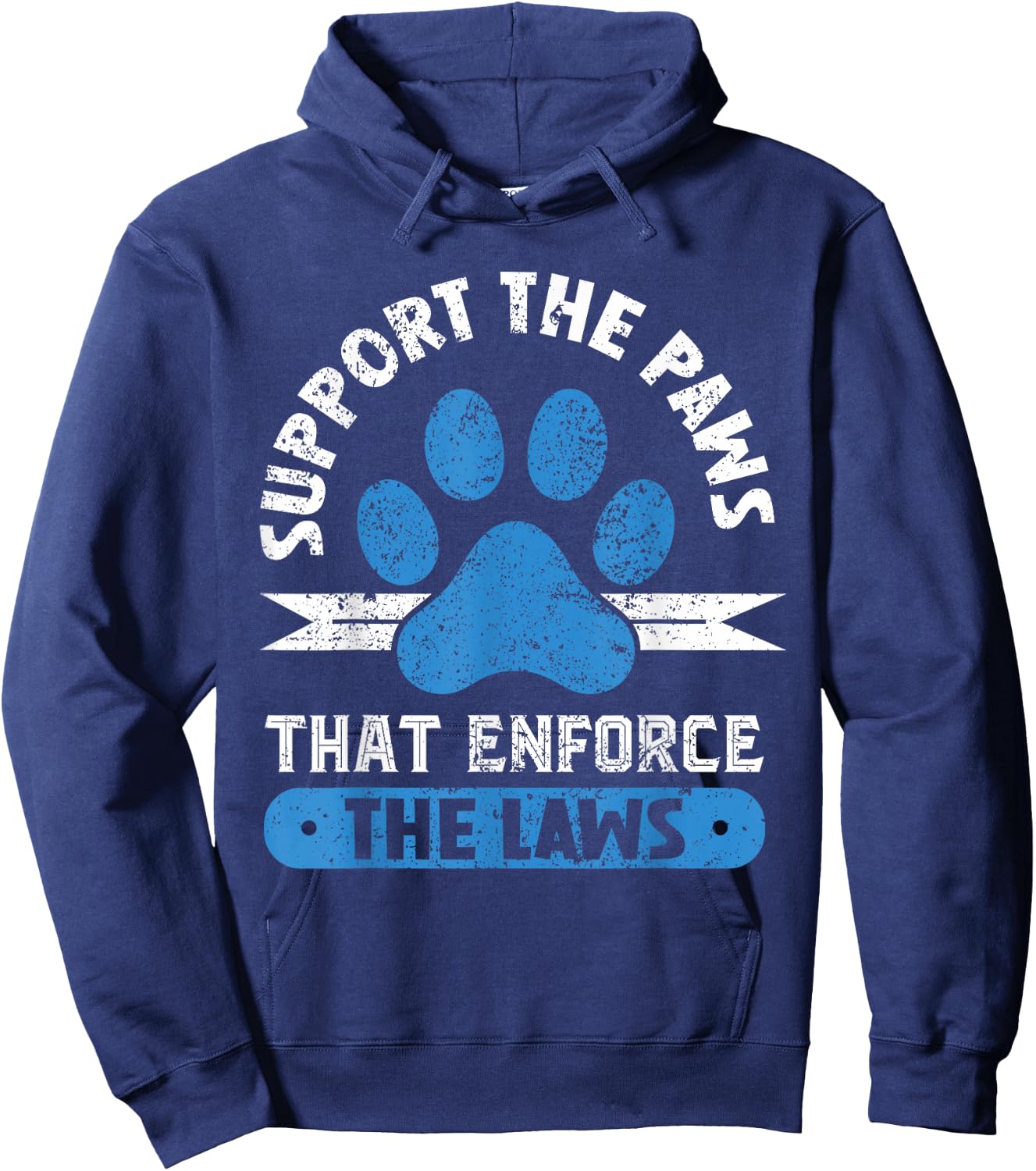 Supporting the paws that enforce the laws - K9 Police Dog Hoodie - Hoodie | Navy