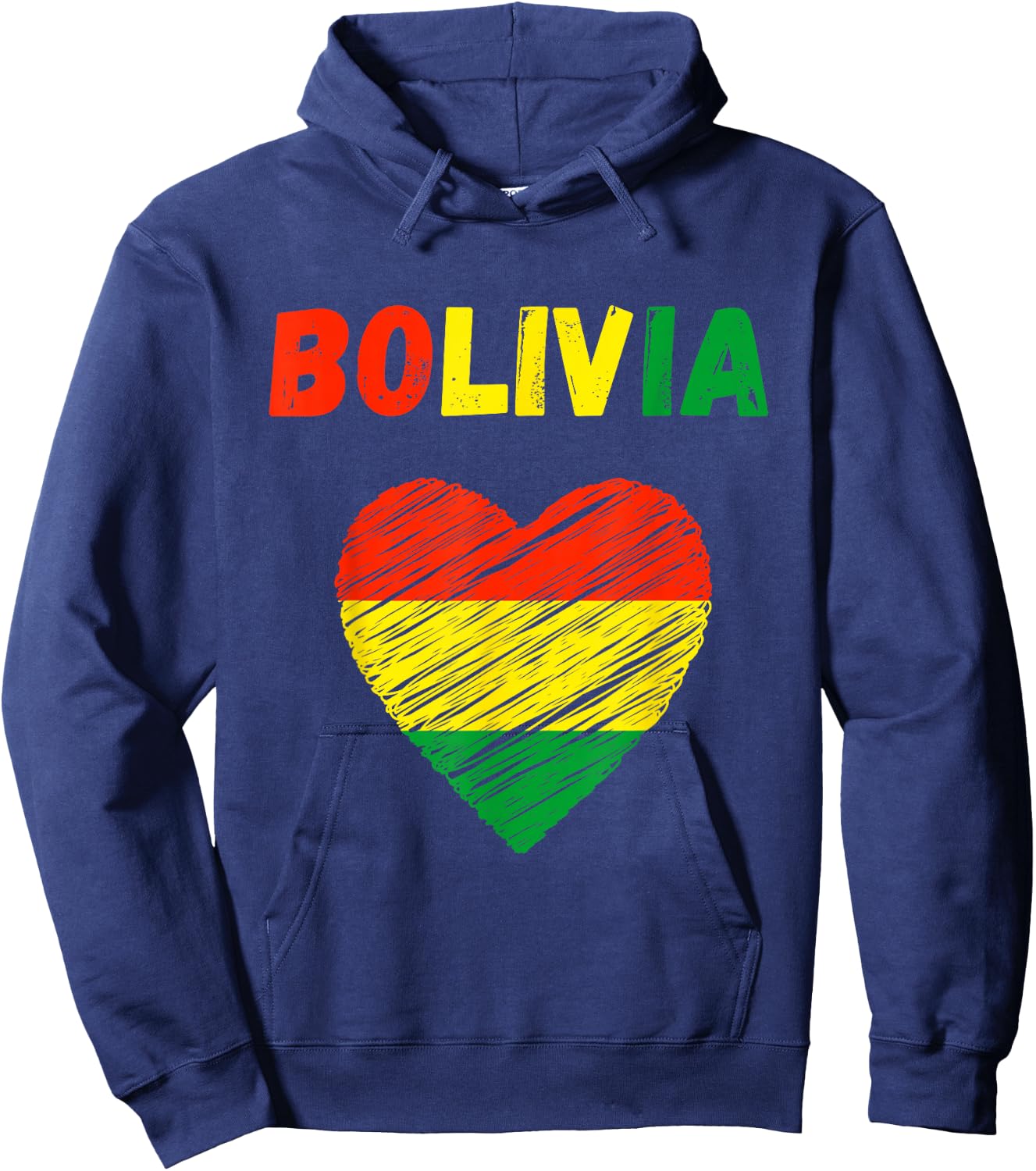 Bolivia Flag Holiday Bolivia Heart Bolivian Flag Hoodie - Hoodie | Navy