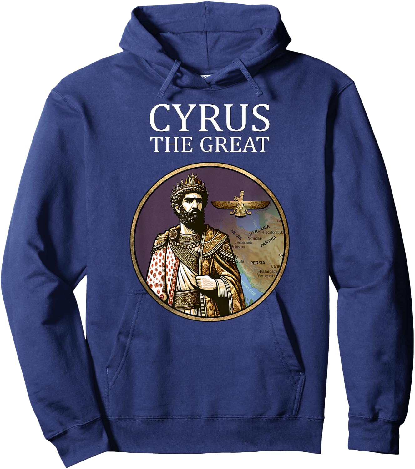 Cyrus the Great Achaemenid Persian King Hoodie - Hoodie | Navy