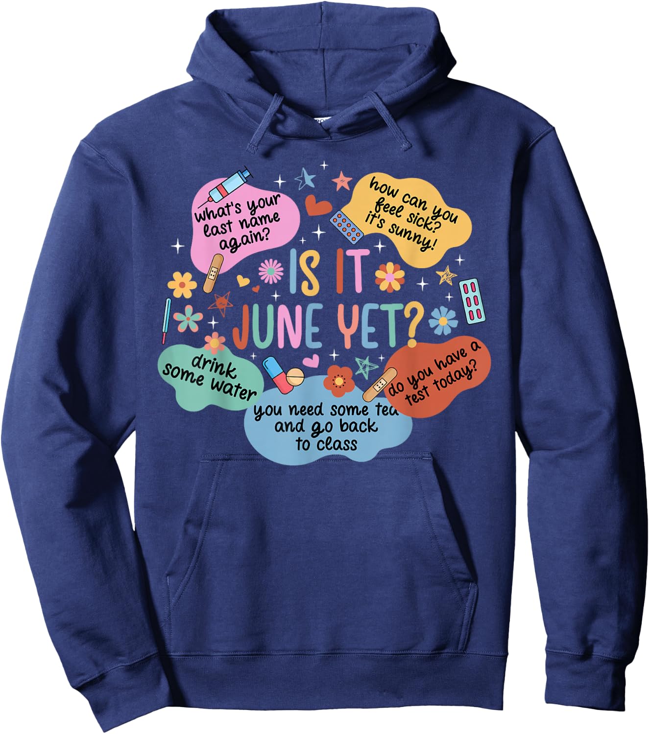 School Nurse Funny School Nursing School Nurses Day Hoodie - Hoodie | Navy