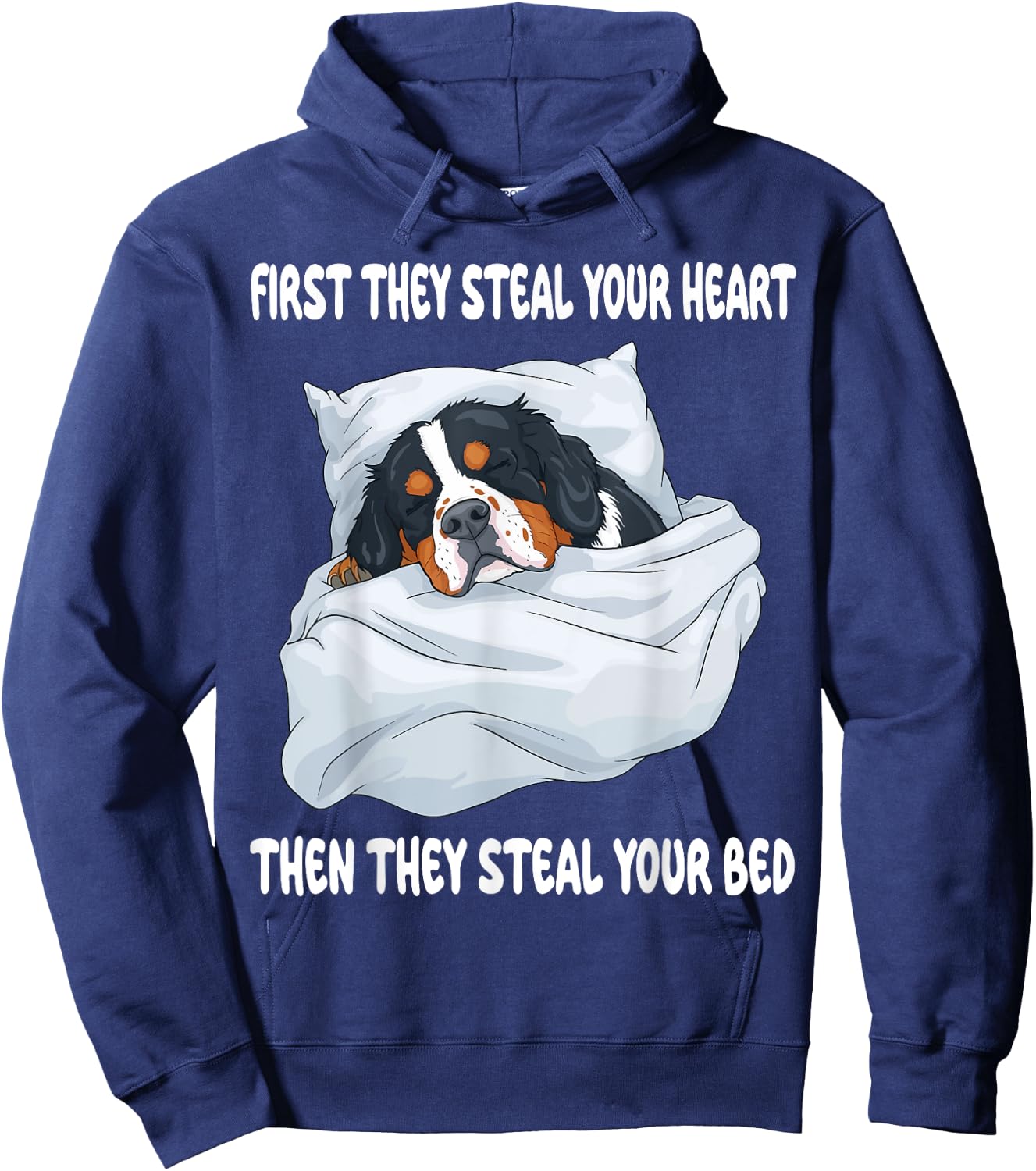 Greater Swiss Mountain Dog Sleeping Pajamas Nightgown Hoodie - Hoodie | Navy