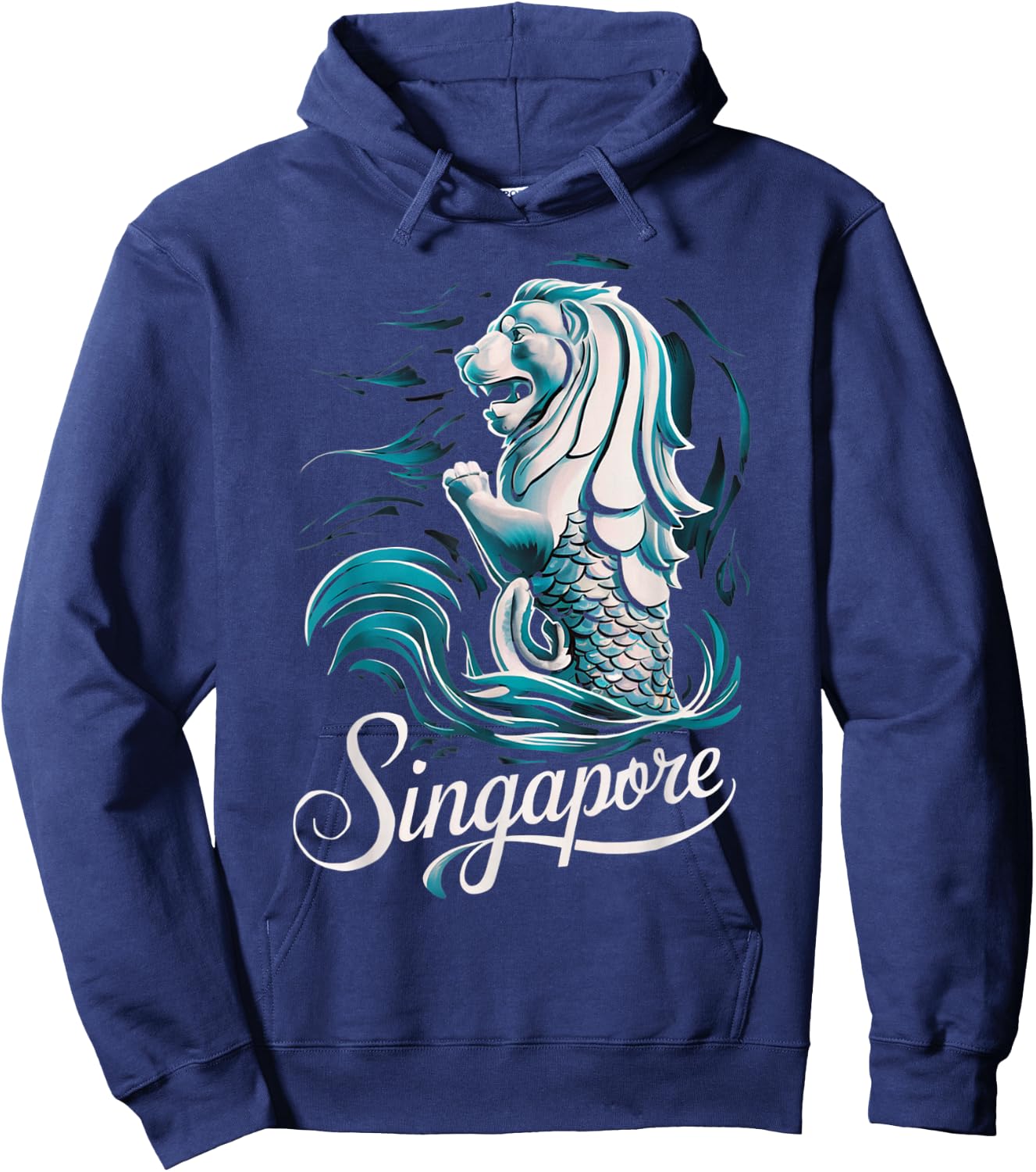 Beautiful Singapore Asia Travel Souvenir Merlion Lion Hoodie - Hoodie | Navy