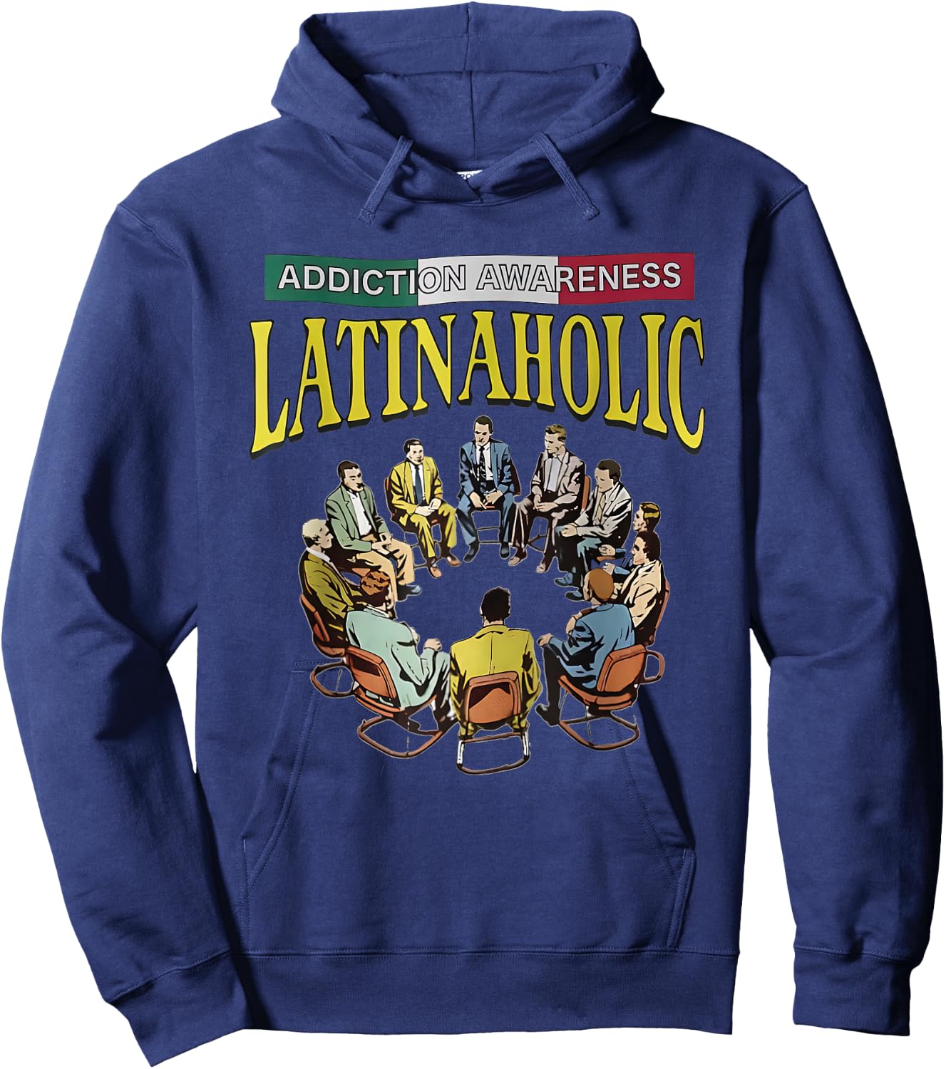 Latinaholic Addition Awareness Latina Lovers Meme Outfit Hoodie - Hoodie | Navy