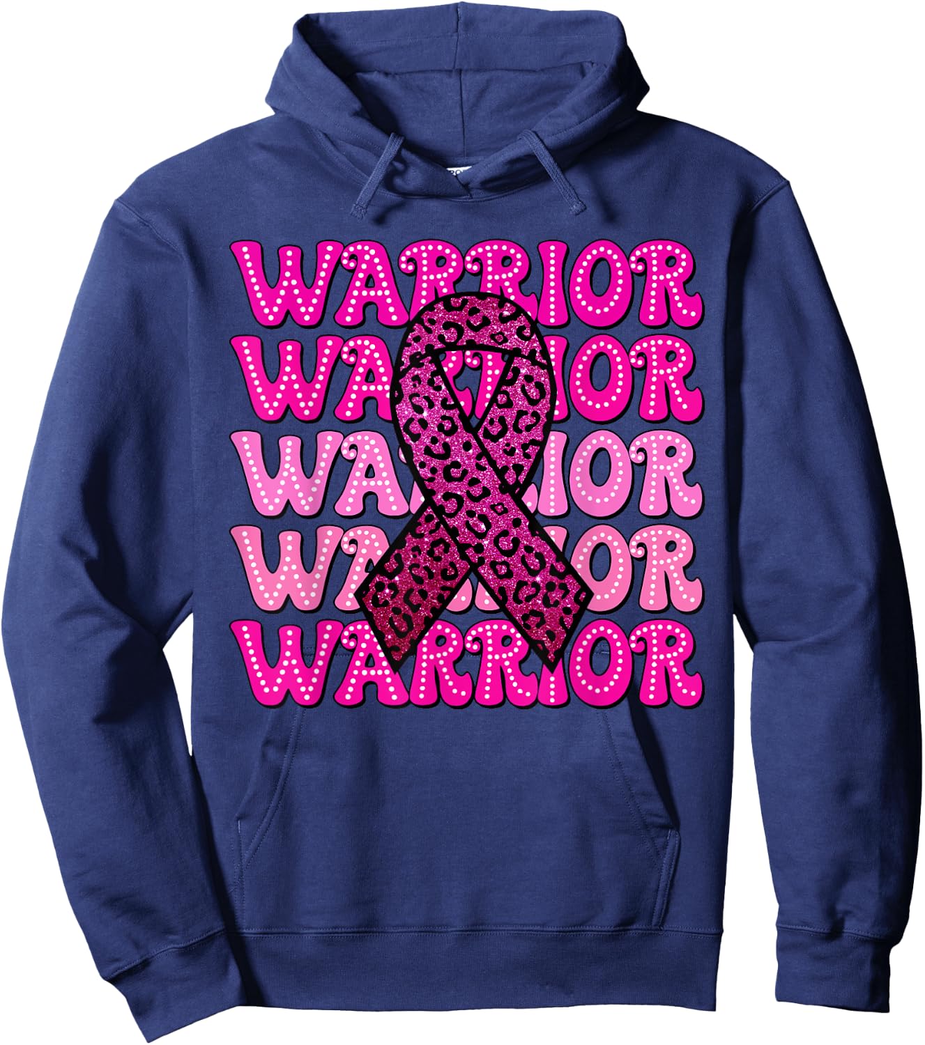 Fight Breast Cancer Awareness Warrior Pink Ribbon Pink Out Hoodie - Hoodie | Navy