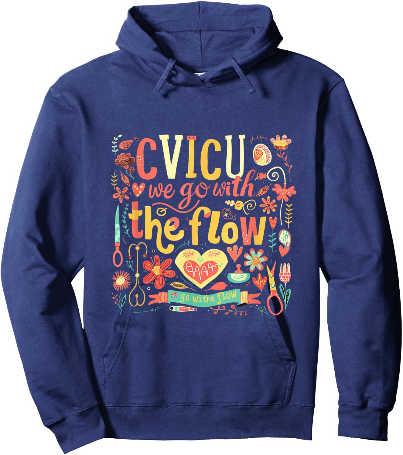 Funny Pun CVICU Nurse Shirt - CVICU Hoodie - Hoodie | Navy