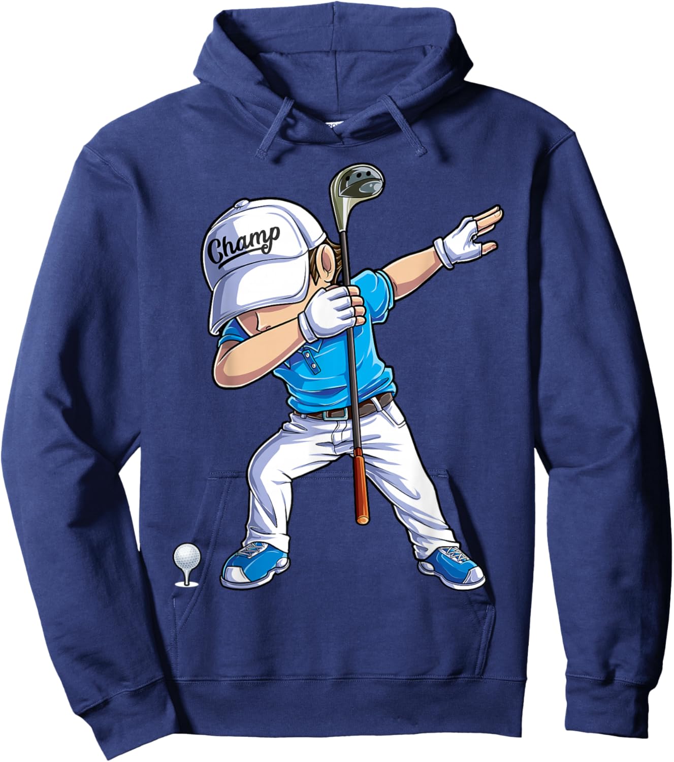 Dabbing Golf Player Golfer Golfing Funny Kids Boys Dab Dance Hoodie - Hoodie | Navy