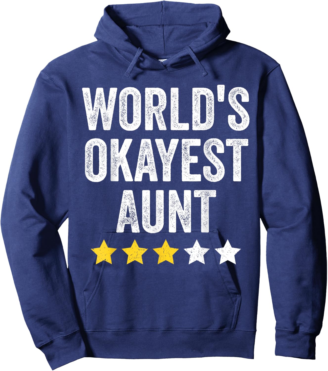 Worlds Okayest Aunt Funny Family Matching Women's Day Hoodie - Hoodie | Navy