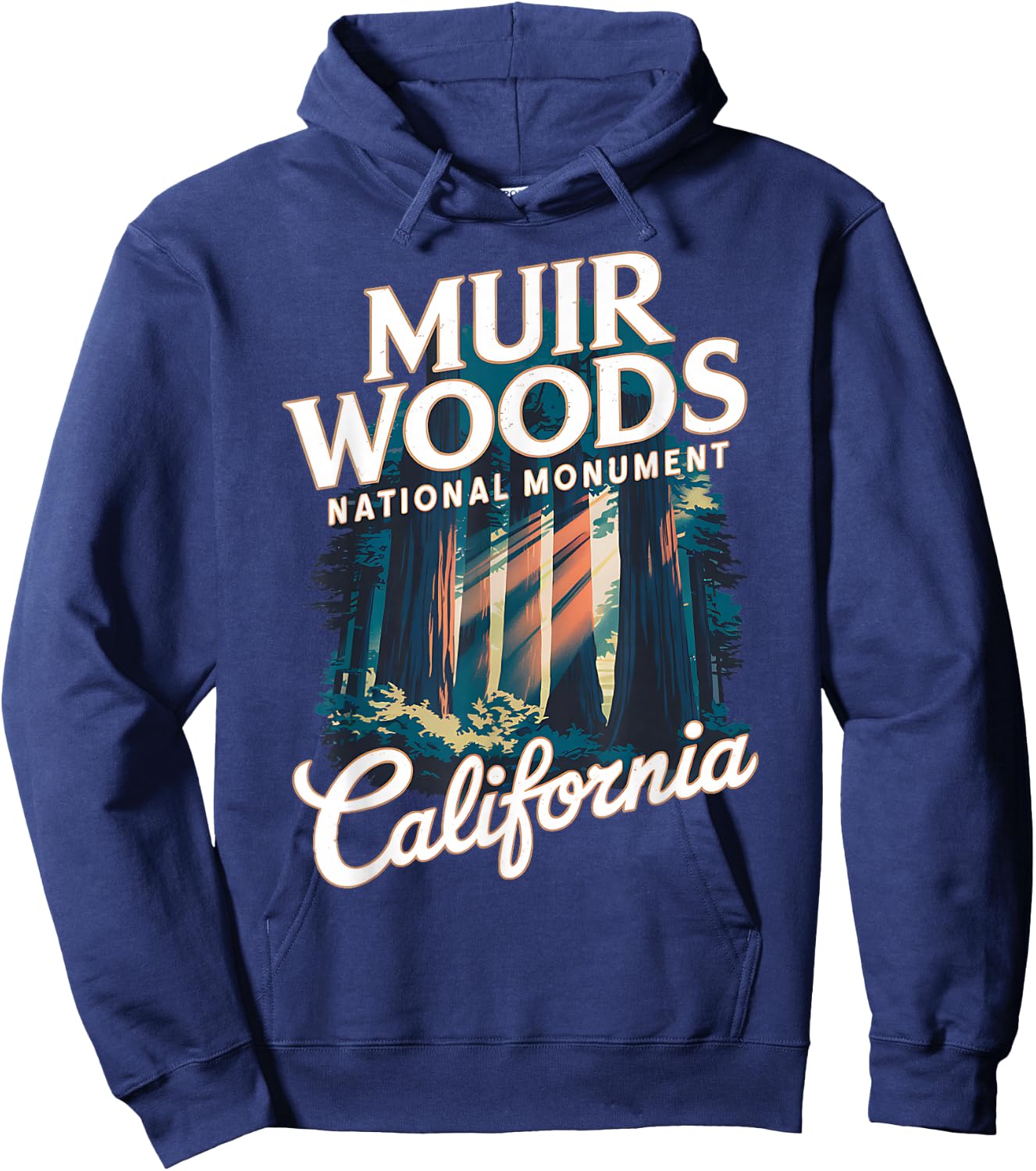 Explore the Stunning Beauty of Muir Woods California Hoodie - Hoodie | Navy