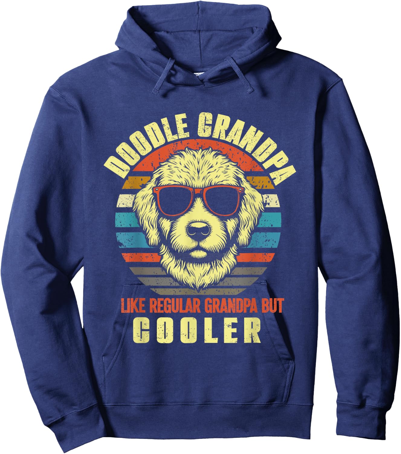 Funny Goldendoodle Grandpa Like Regular grandpa But Cooler Hoodie - Hoodie | Navy