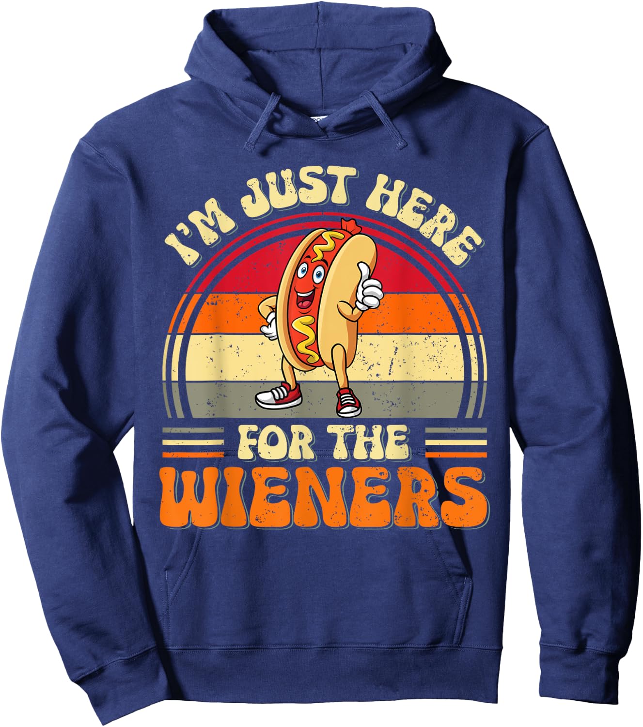 I'm Just Here For The Wieners Funny Wieners Hotdog For Kids Hoodie - Hoodie | Navy