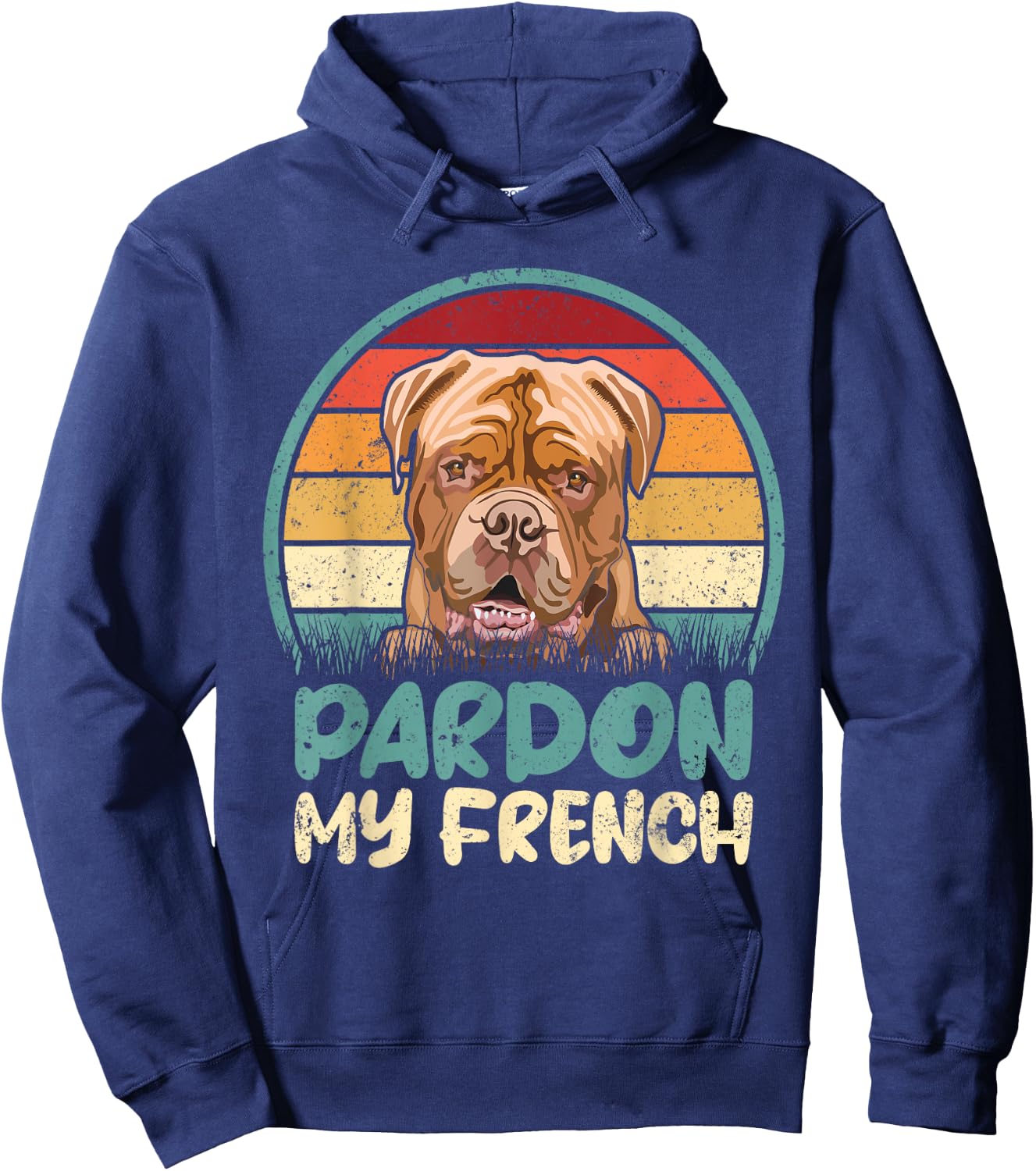 French Mastiff - Adults - Black - Small - Short Sleeve - - Dog Lovers Hoodie - Hoodie | Navy